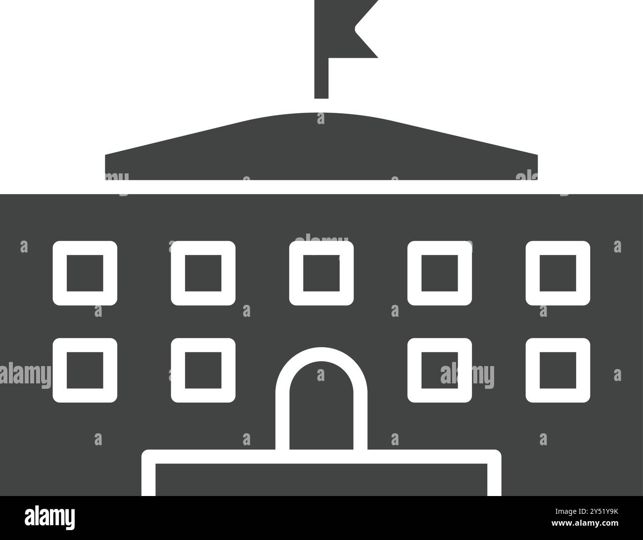 Embassy icon vector image. Suitable for mobile application web application and print media. Stock Vector