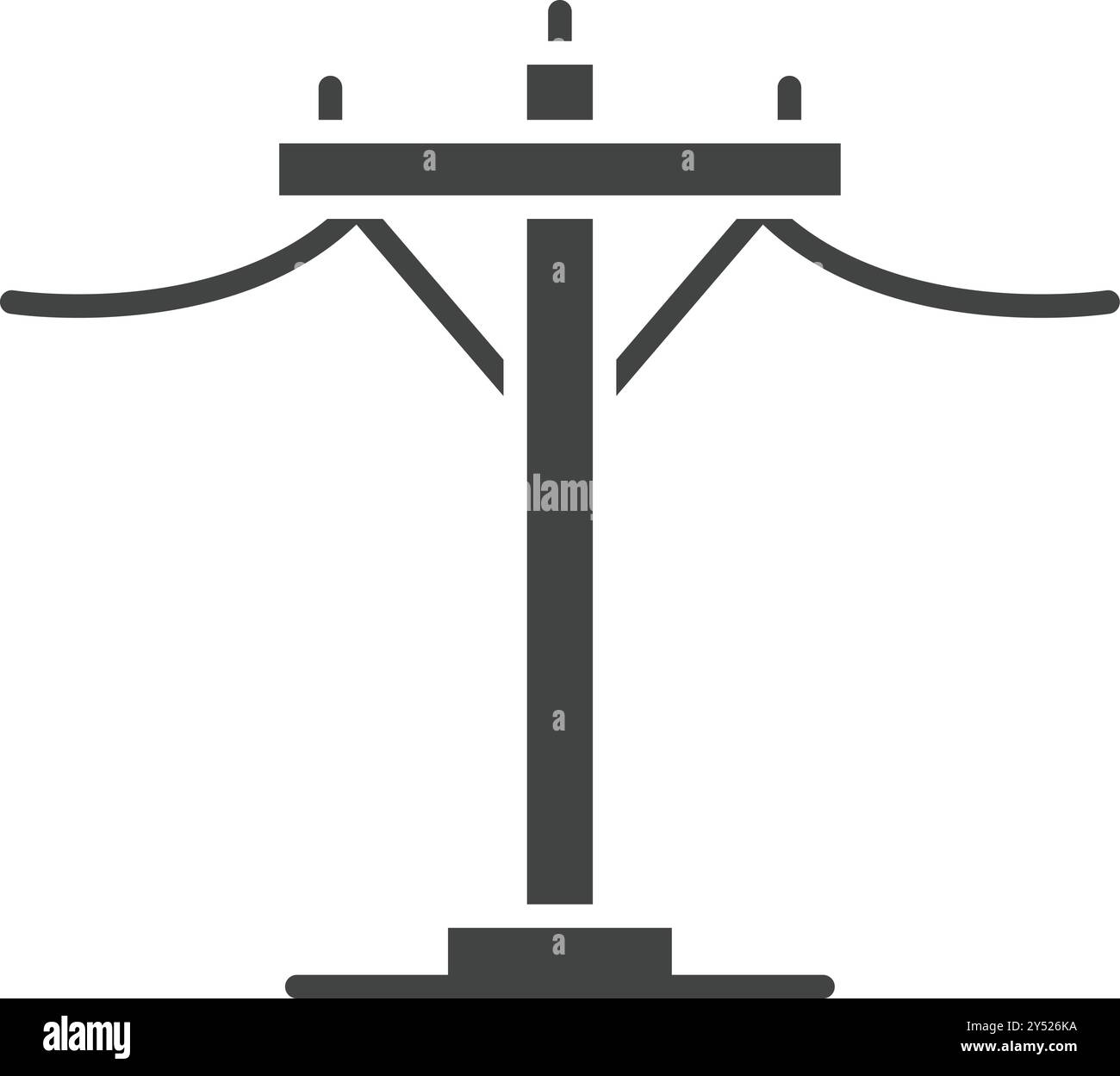 Electric Pole icon vector image. Suitable for mobile application web application and print media. Stock Vector
