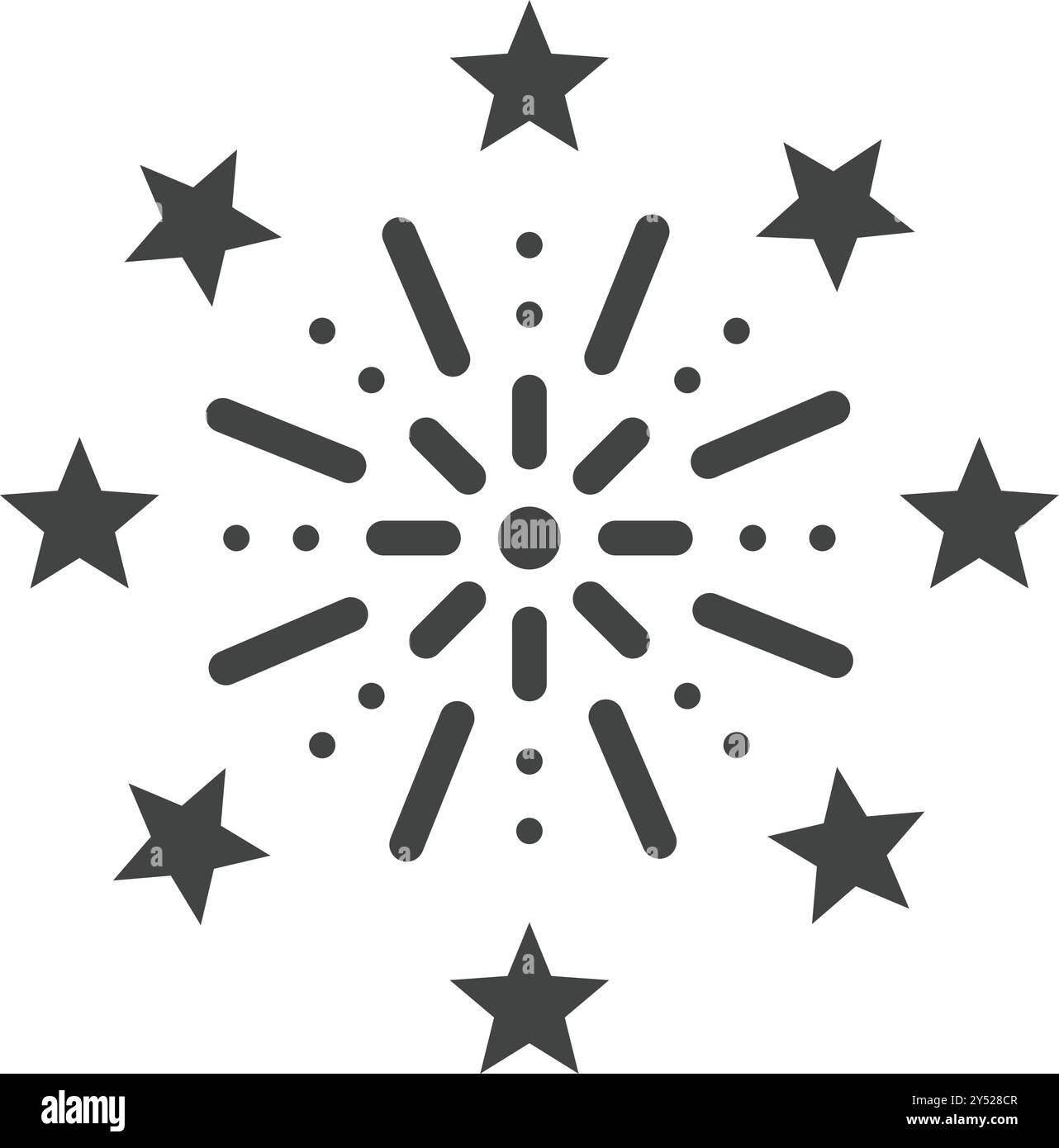 Fireworks icon vector image. Suitable for mobile application web application and print media. Stock Vector