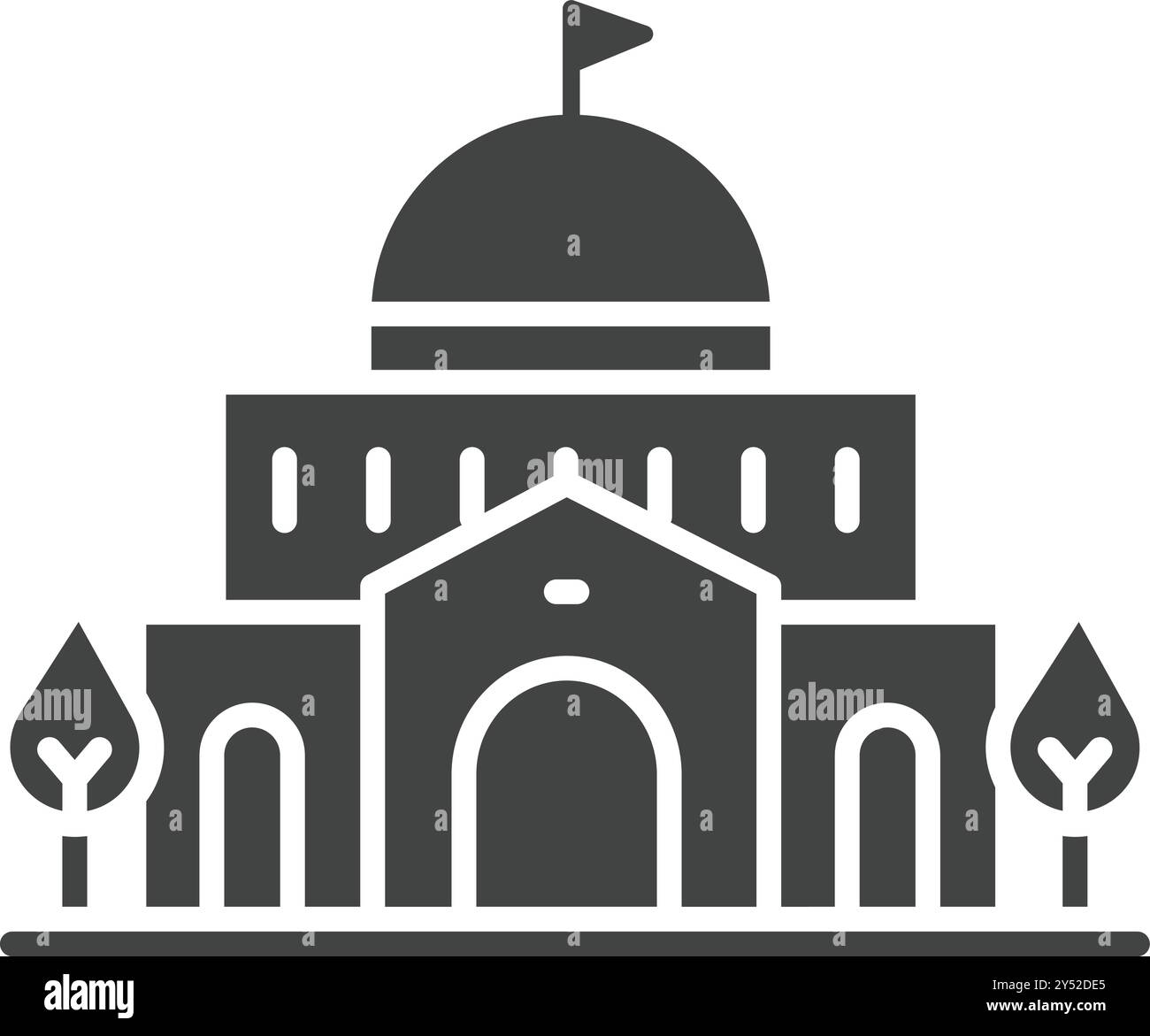 Government Building icon vector image. Suitable for mobile application ...