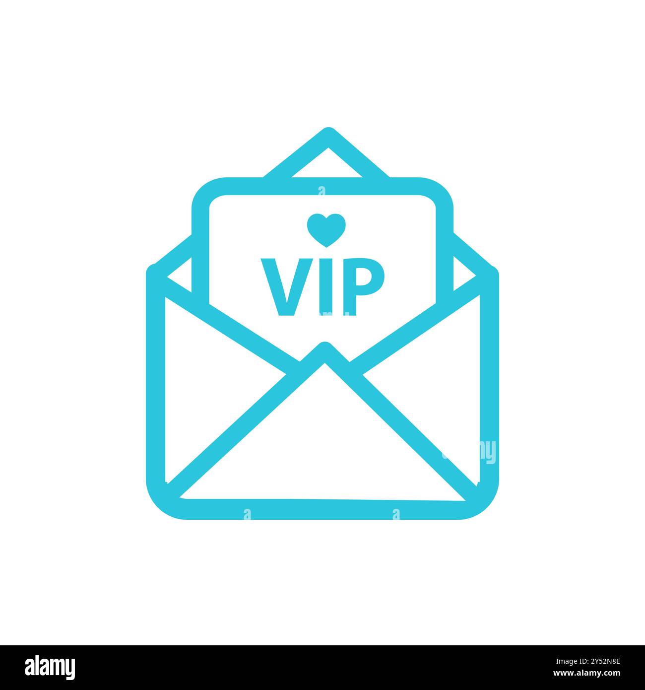 Invitation icon. The letter. Isolated on white background. From blue icon set. Stock Vector