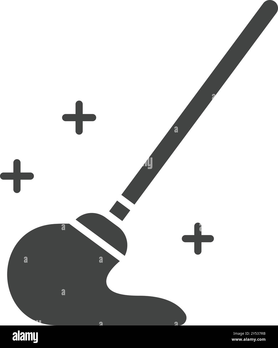 Mop icon vector image. Suitable for mobile application web application and print media. Stock Vector