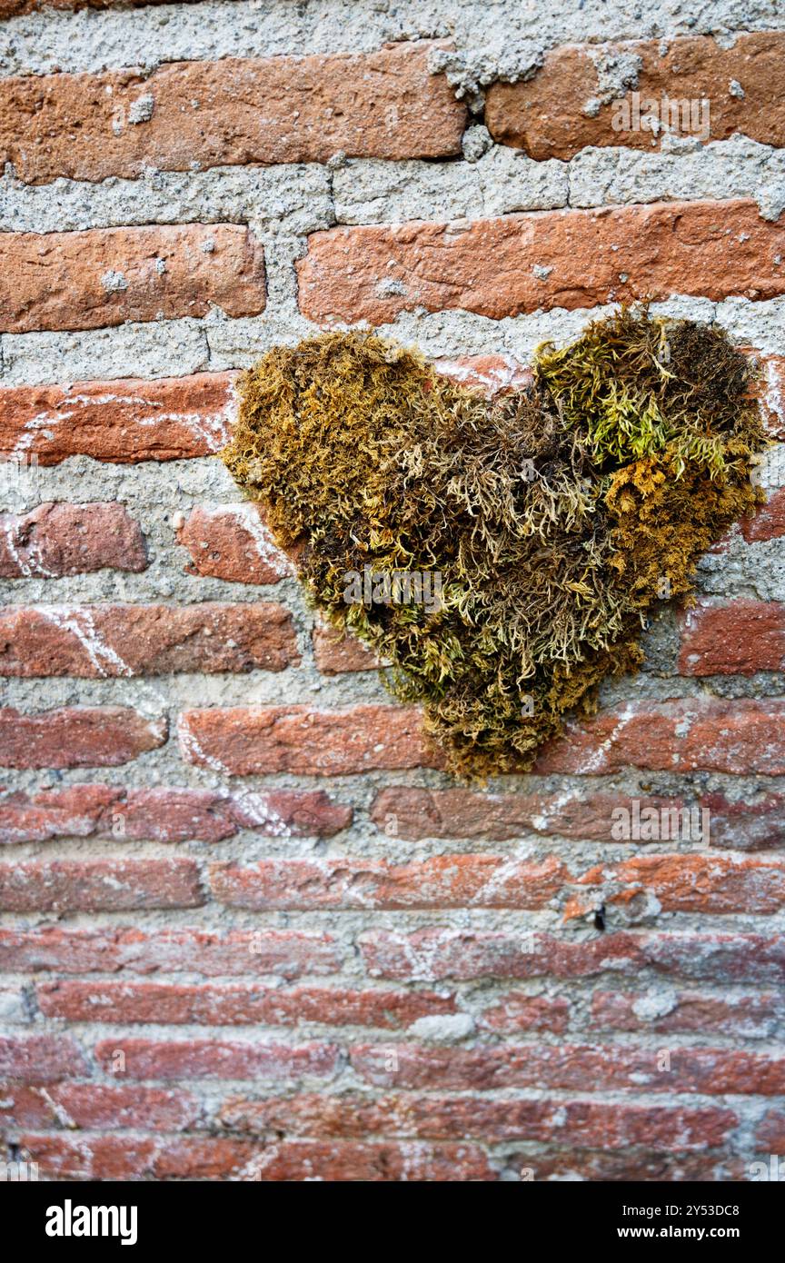 Perpignan, France. Love heart on wall Stock Photo