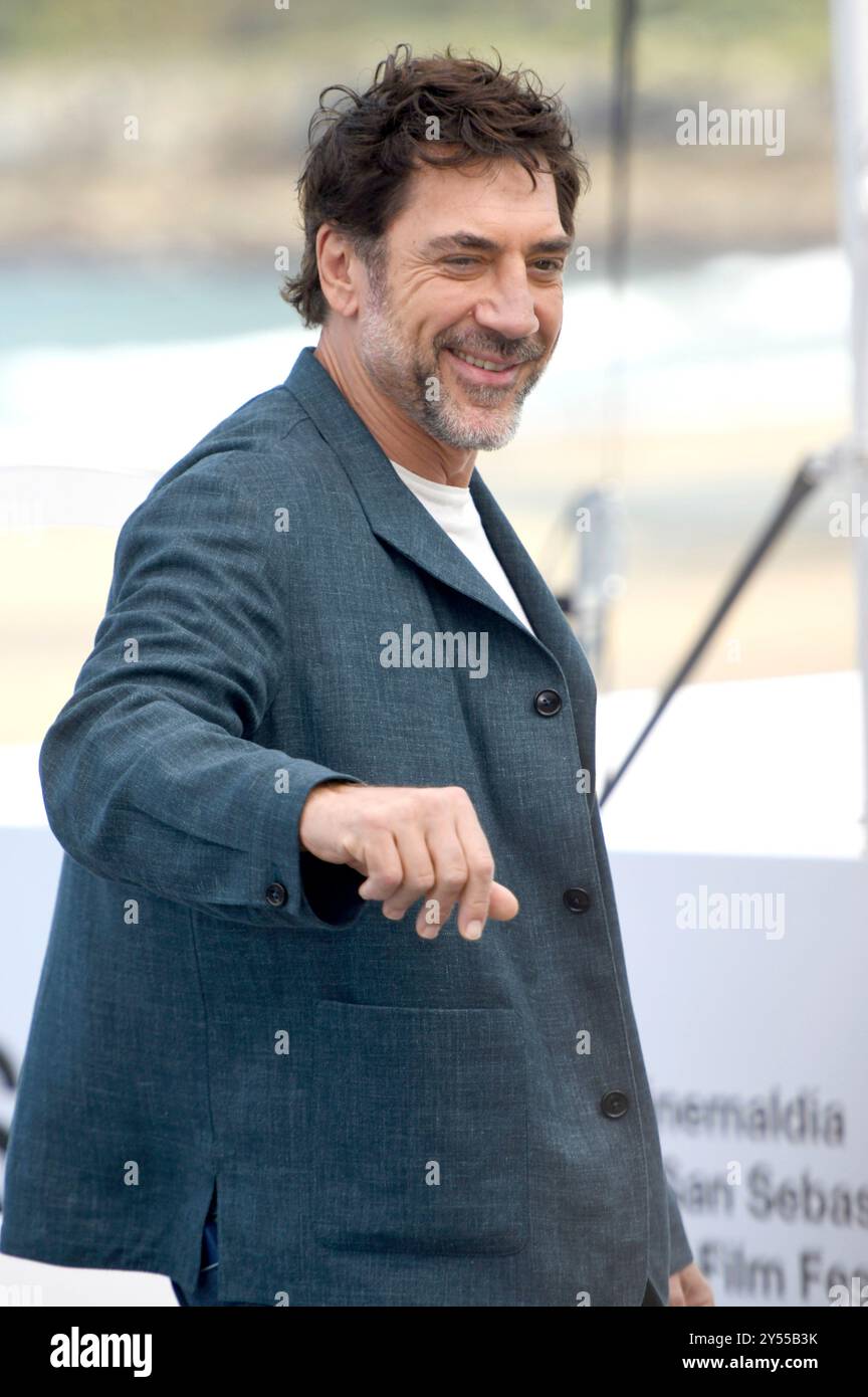 Javier Bardem beim Photocall zur Verleihung des Donostia Awards auf dem 72. Internationalen Filmfestival San Sebastian / Festival Internacional de Cine de San Sebastián auf der Kursaal Terasse. San Sebastian, 20.09.2024 Stock Photo