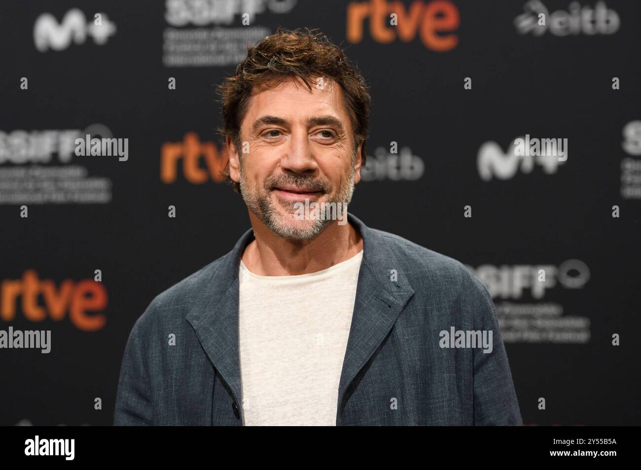 Javier Bardem bei der Pressekonferenz zur Verleihung des Donostia Award auf dem 72. Internationalen Filmfestival San Sebastian / Festival Internacional de Cine de San Sebastian im Kursaal. San Sebastian, 20.09.2024 *** Javier Bardem at the press conference for the presentation of the Donostia Award at the 72nd San Sebastian International Film Festival Festival Internacional de Cine de San Sebastian in the Kursaal San Sebastian, 20 09 2024 Foto:xC.xNiehausx/xFuturexImagex bardem 4921 Stock Photo