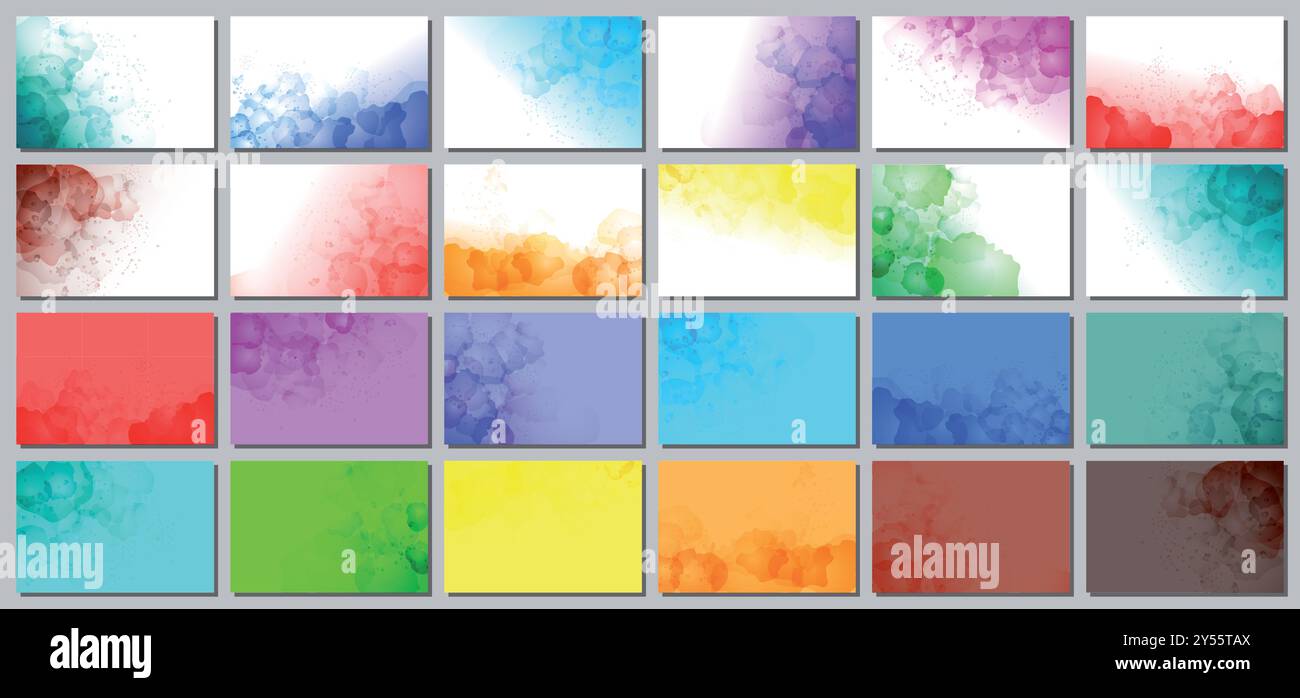 Set of watercolor backgrounds - vector illustration Stock Vector Image ...