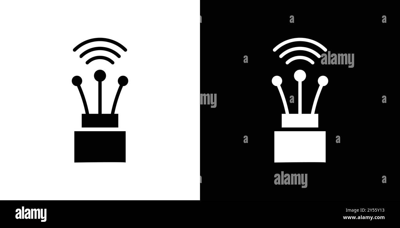 Fiber optic cable icon linear logo mark set collection in black and ...