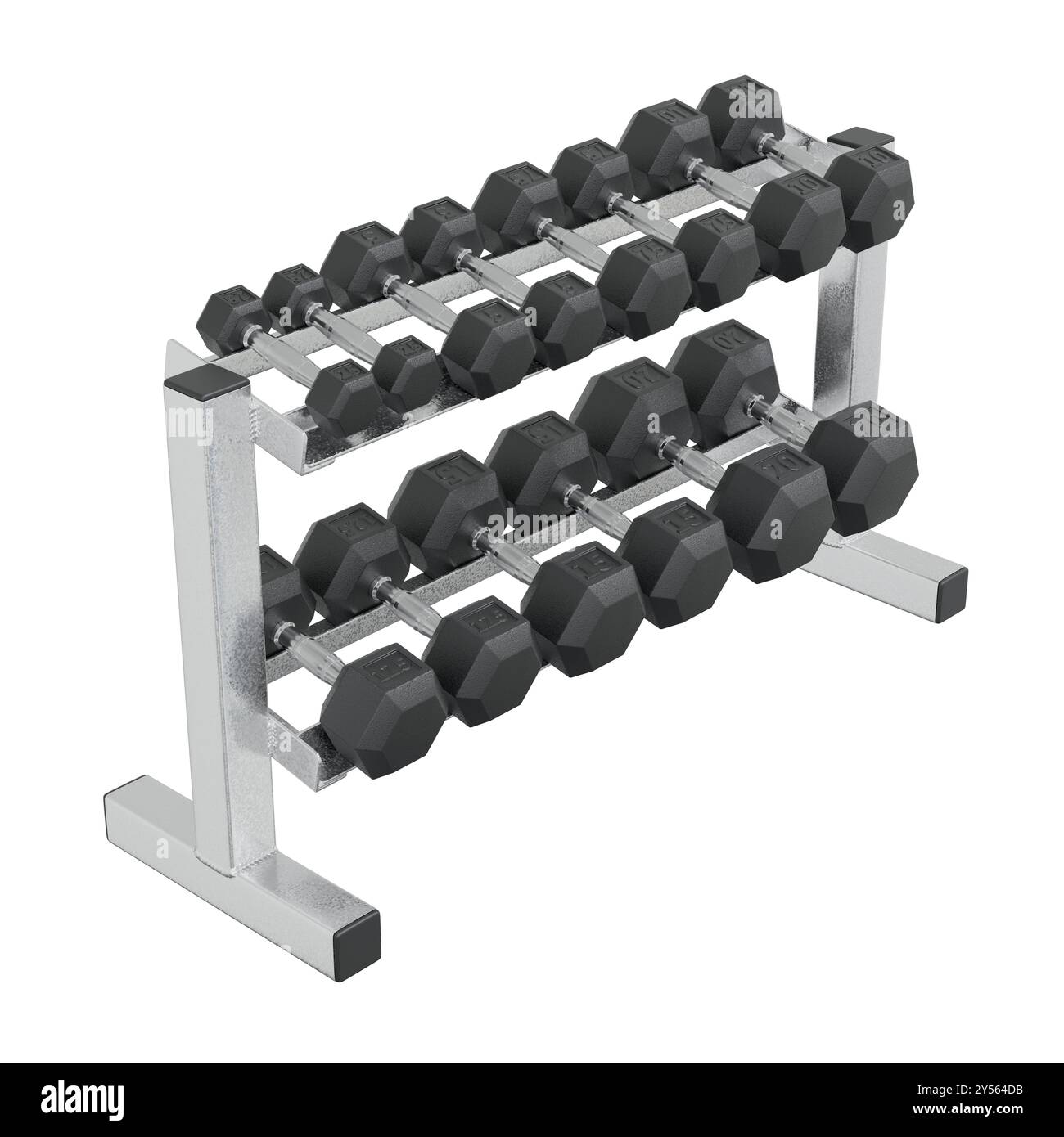 Gym Dumbbell rack, a stand for weightlifting gym equipment Stock Photo ...