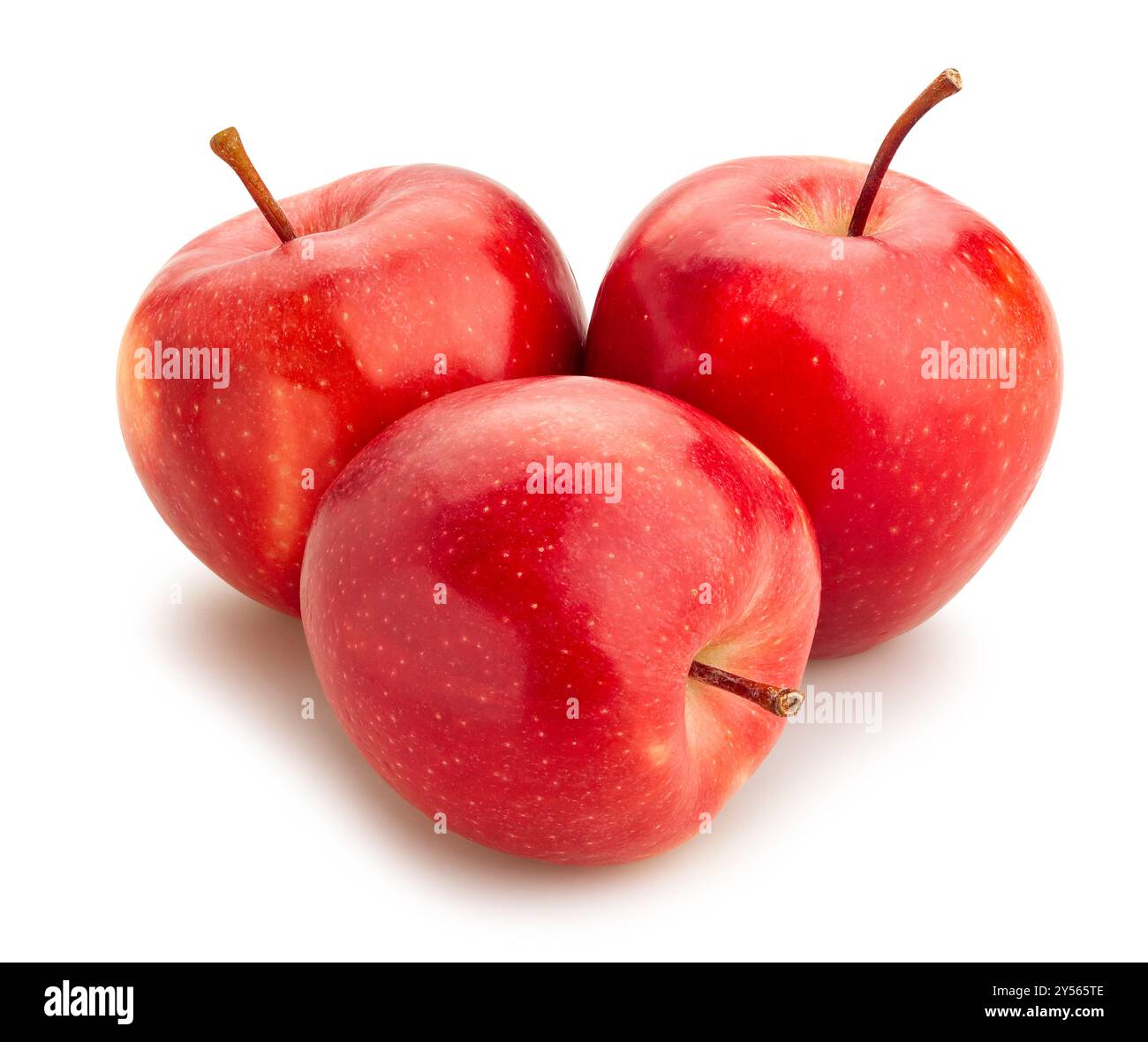 red apples path isolated on white Stock Photo