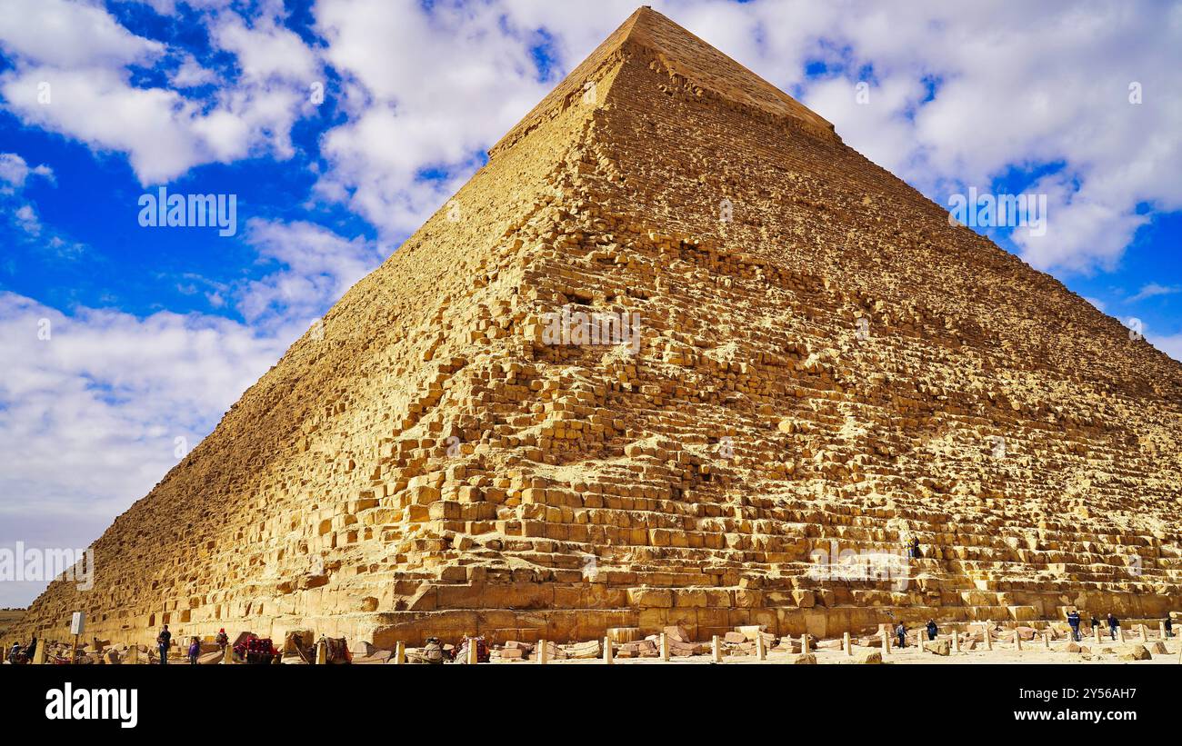 Magnificent view of the Great Pyramid of Khafre or Chephren,the tomb of ...