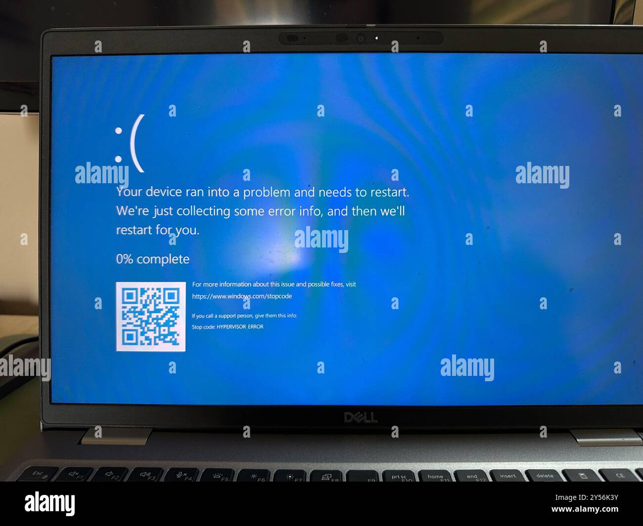 Kansas City, Kansas - Septermber 20, 2024: Windows Blue Screen of Death Stock Photo