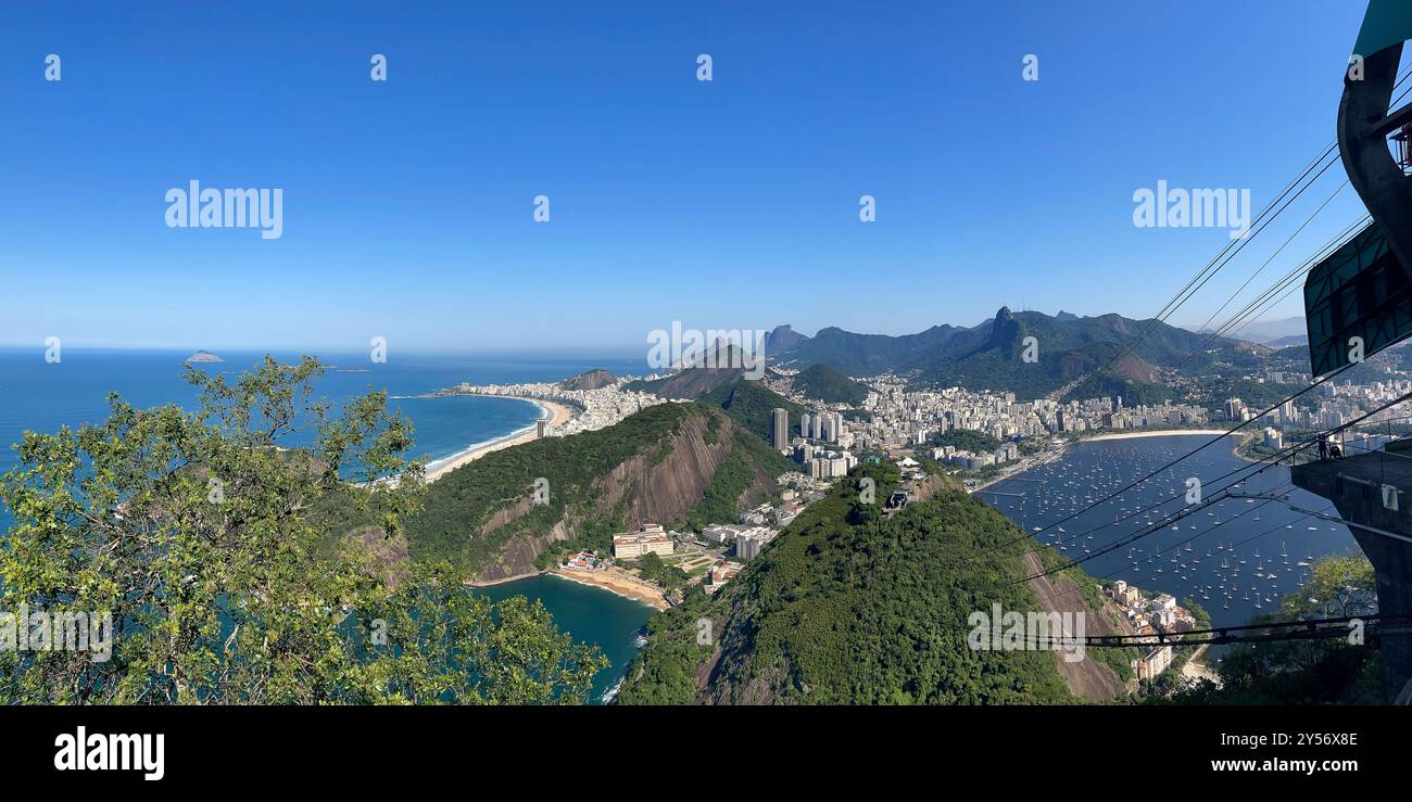 Rio de Janeiro,Brazil. Panoramic view of the city from the Urca hill ...