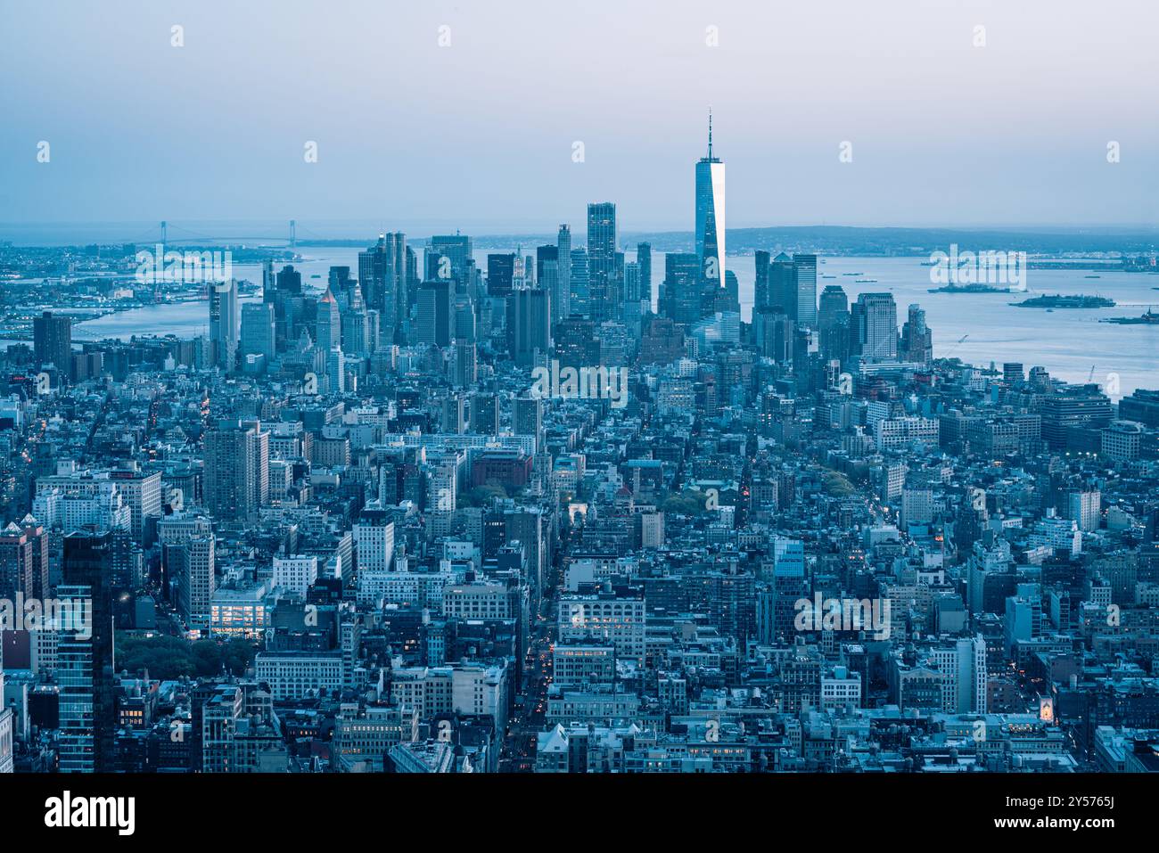 Aerial view of New York City skyline Stock Photo - Alamy