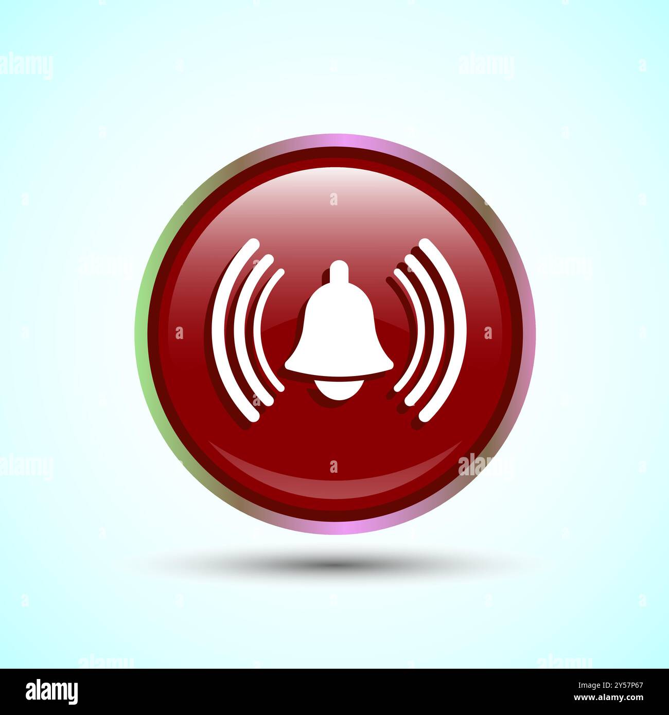 Alarm Symbol Notification Bell Icon Button Design Illustration Stock ...