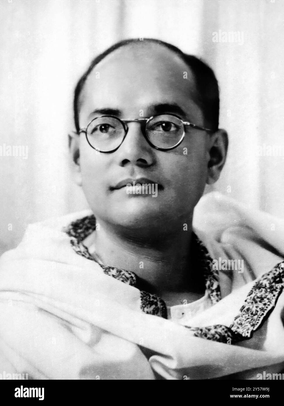 Subhas Chandra Bose. Portrait of the Indian political leader, Subhas Chandra Bose (1897-1945) in the 1930s Stock Photo