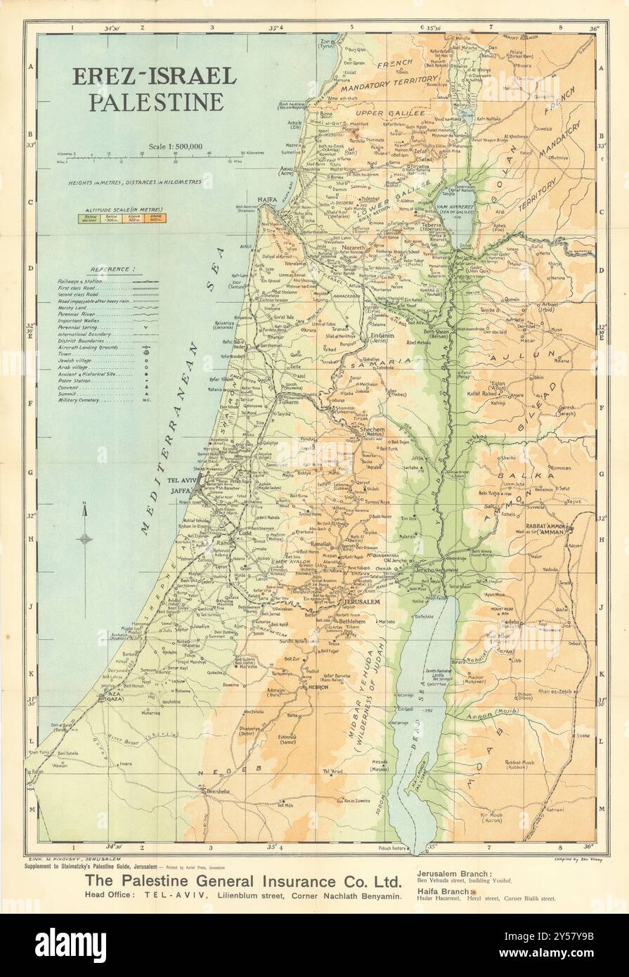 Palestine map mandate hi-res stock photography and images - Alamy