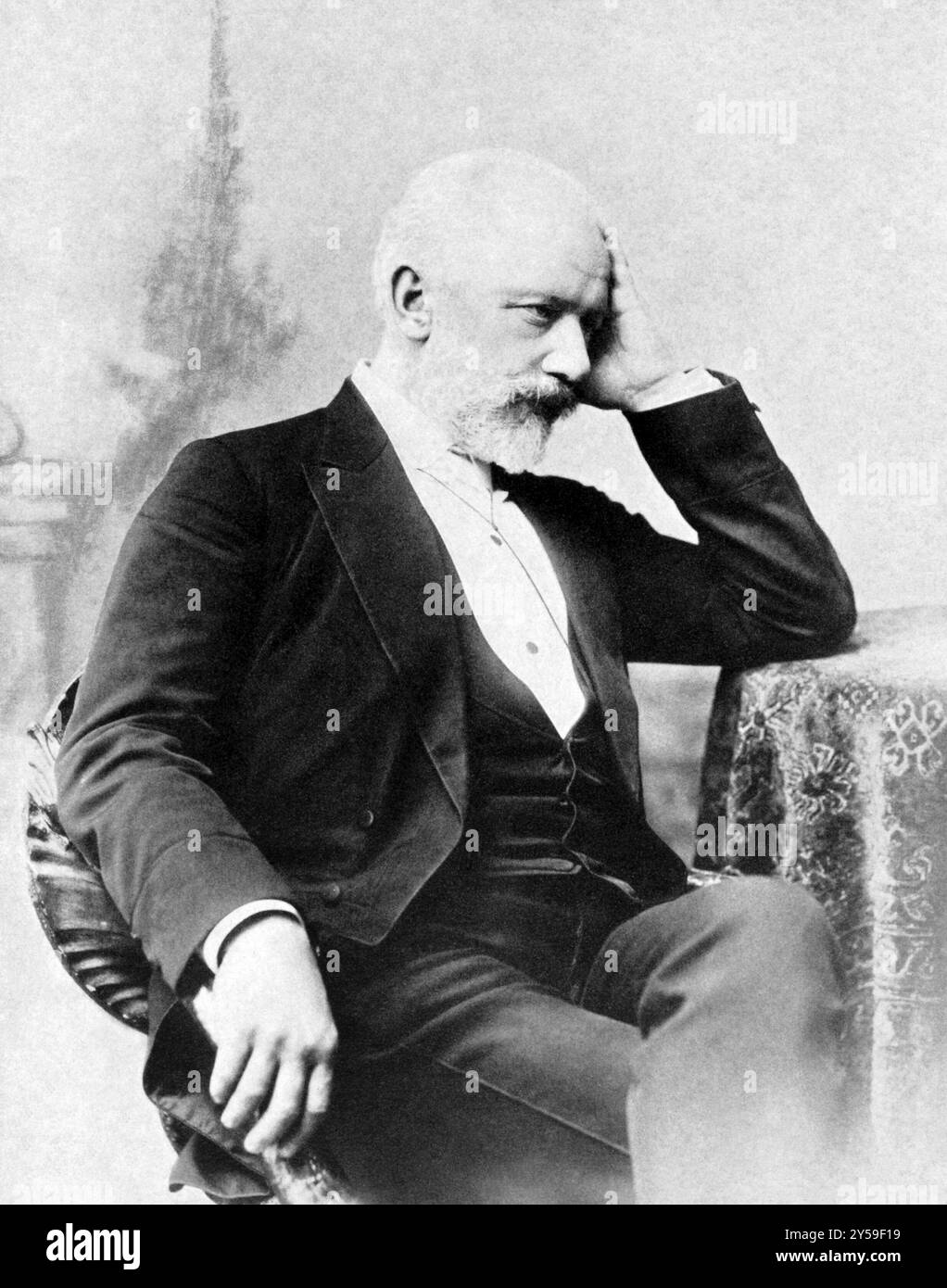 Pyotr Ilyich Tchaikovsky (1840-1893) on antique print from 1899 ...