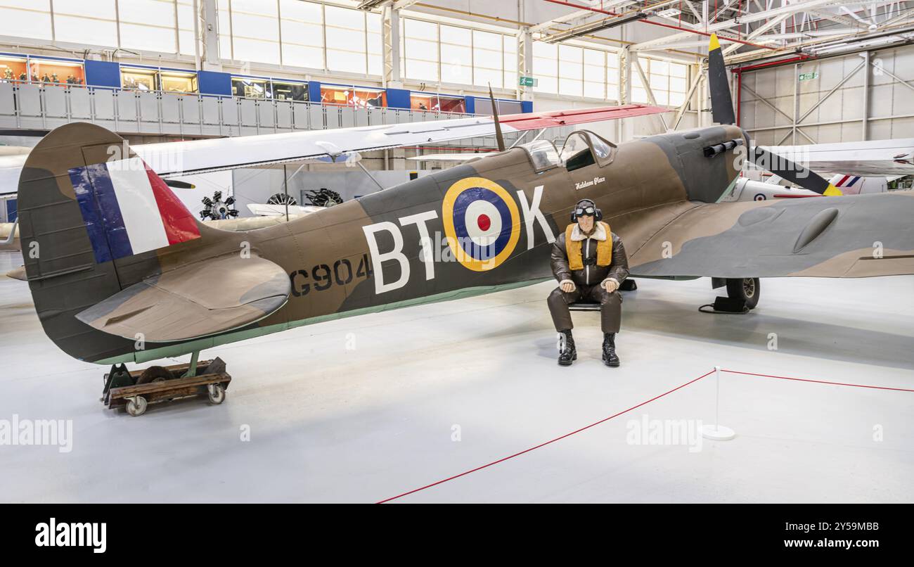 Airfix Spitfire 1, 1 & James May Models, RAF Museum, Cosford Stock Photo