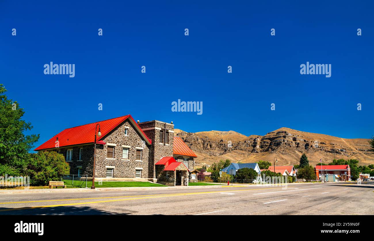 Baptist Community Church in Arco - Idaho, Northwestern United States Stock Photo