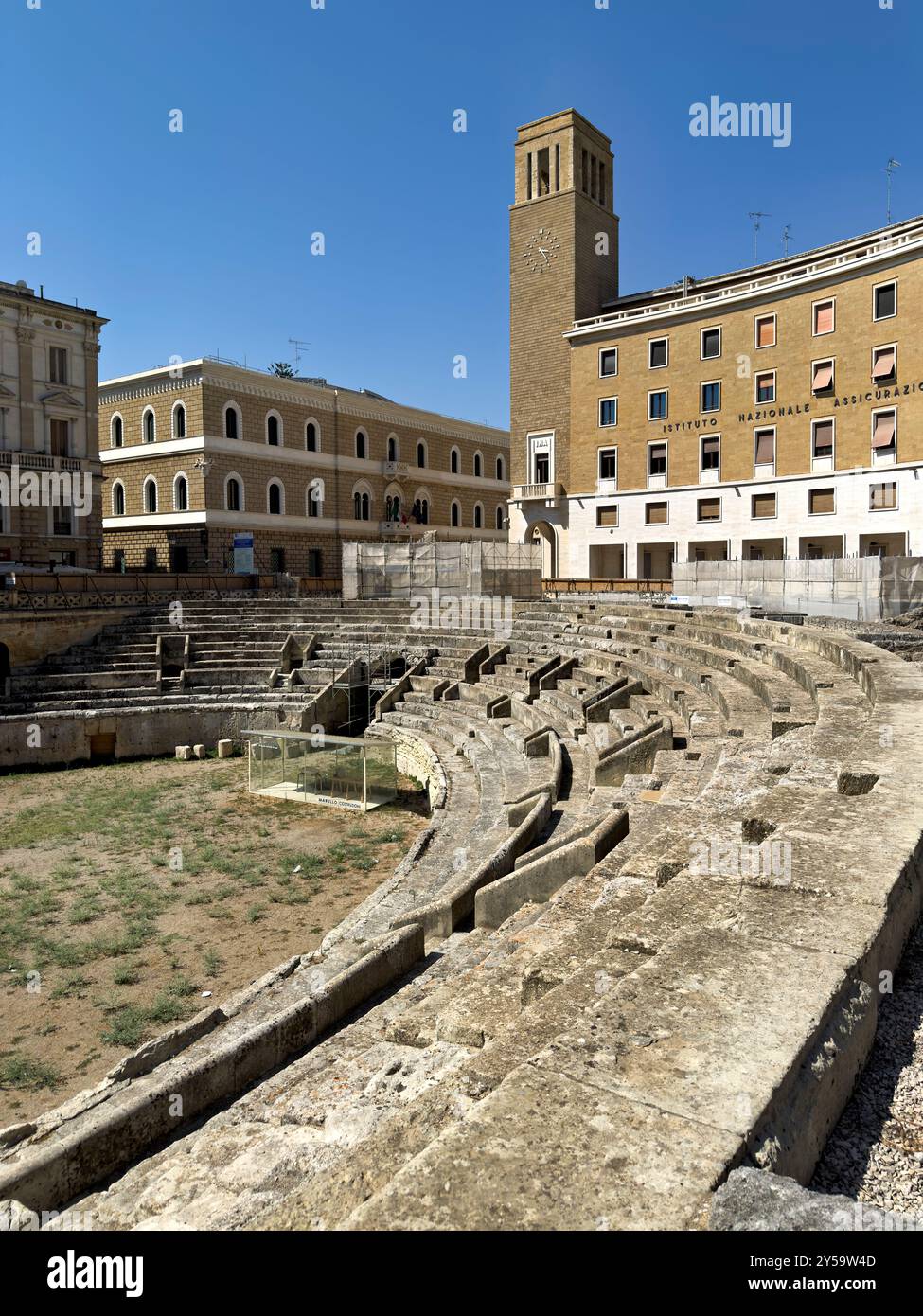 Lecce Salento Apulia Italy. The Roman Theatre in St. Orontius Square ...