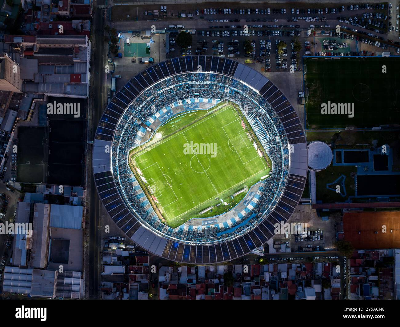 Aerial view of Racing vs Boca Juniors match.. ("The Avellaneda Cylinder