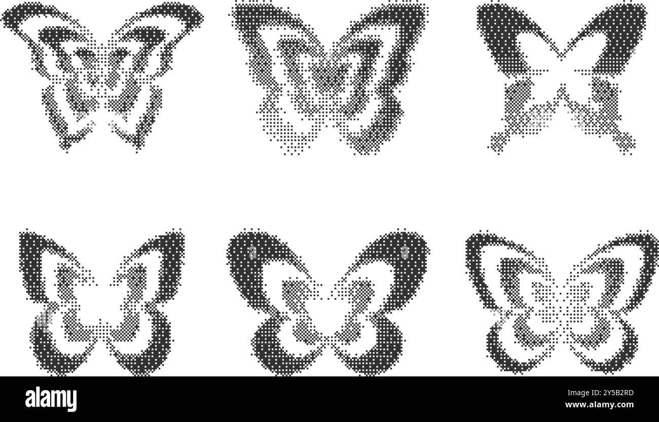 Pixelart pattern Black and White Stock Photos & Images - Alamy