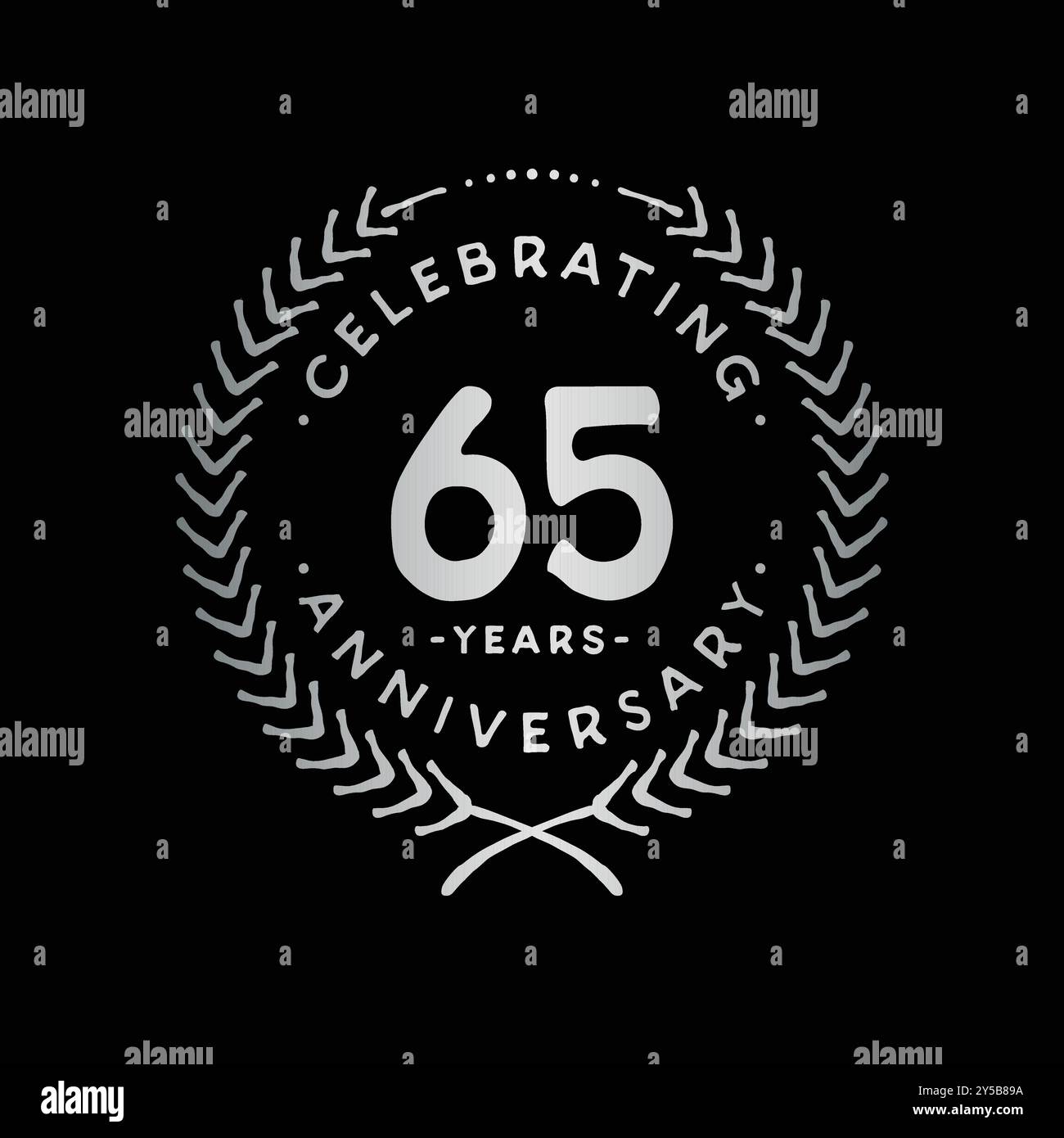 65 years design template. 65th vector and illustration Stock Vector ...