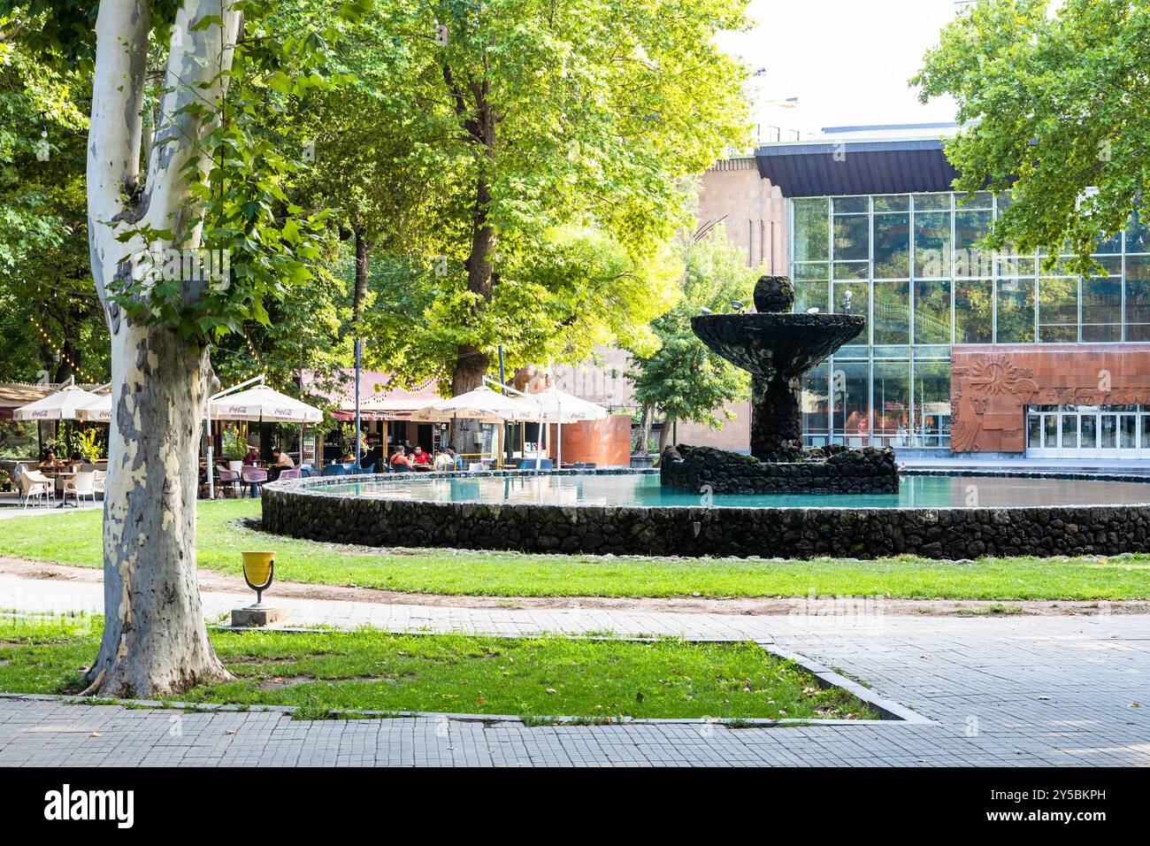 Yerevan, Armenia - August 10, 2024: fountain and building of Gabriel ...