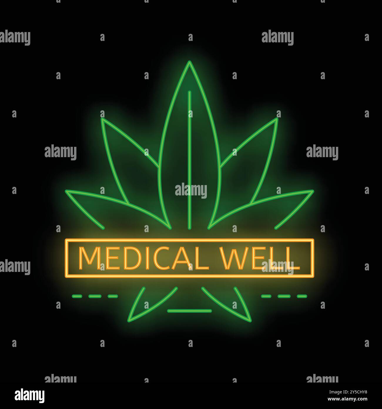 Medical use cannabis neon sign marijuana leaf legal hi-res stock ...