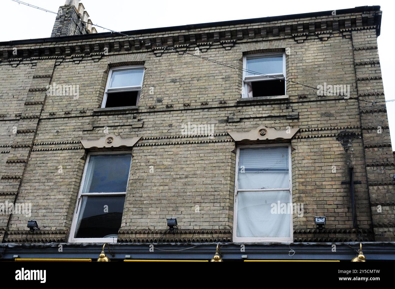 Patterned brickwork on an old building in Sudbury. Stock Photo