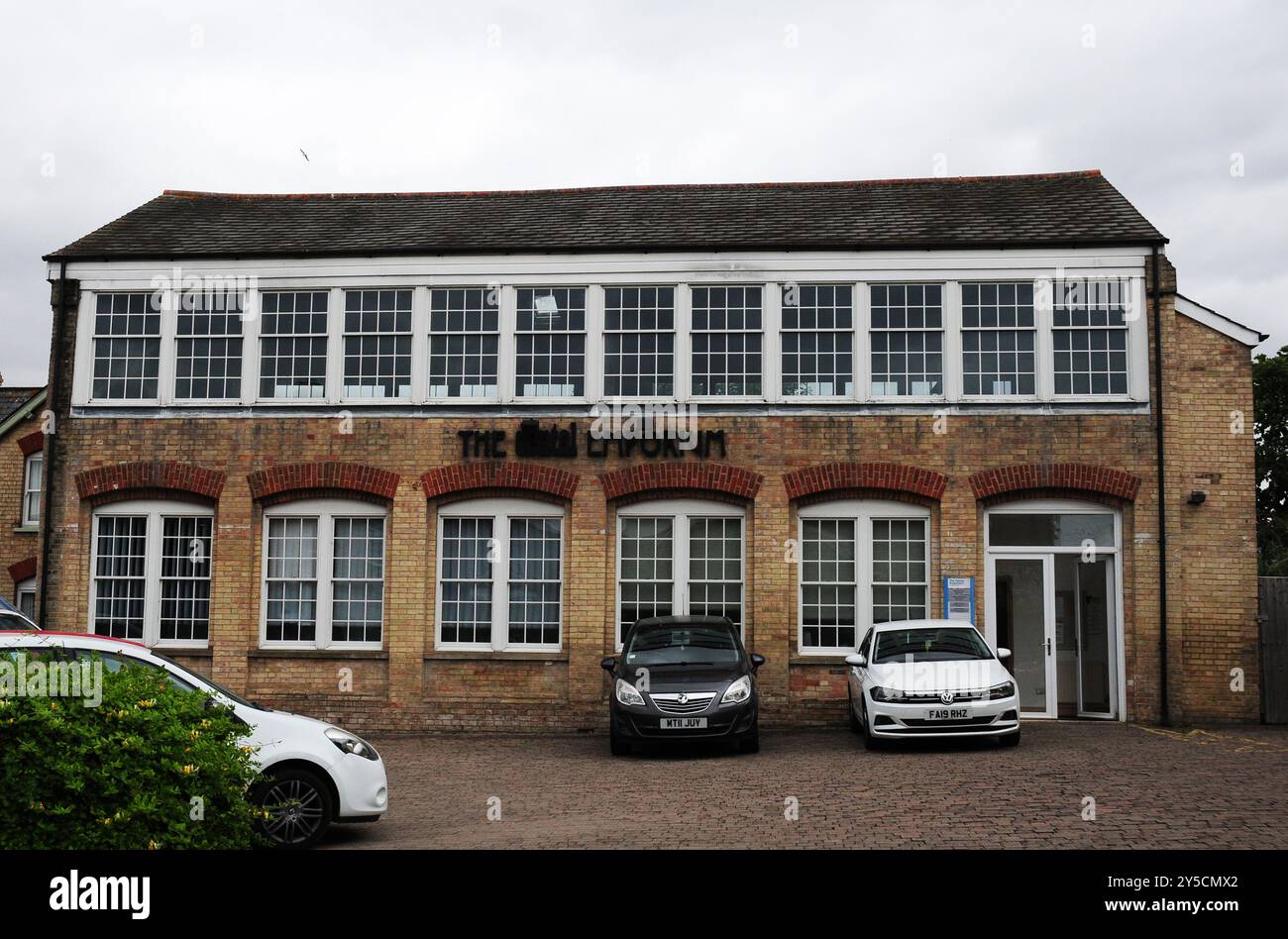 The Dental Emporium, Sudbury. Originally built as a silk weaving factory. Stock Photo