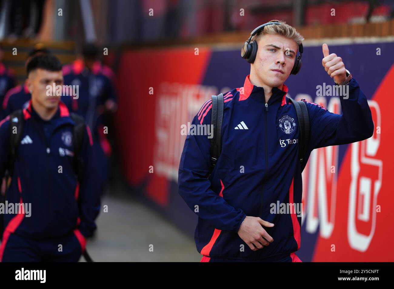 Hjlund Manchester United’s Rasmus Højlund during the Premier League match at ...