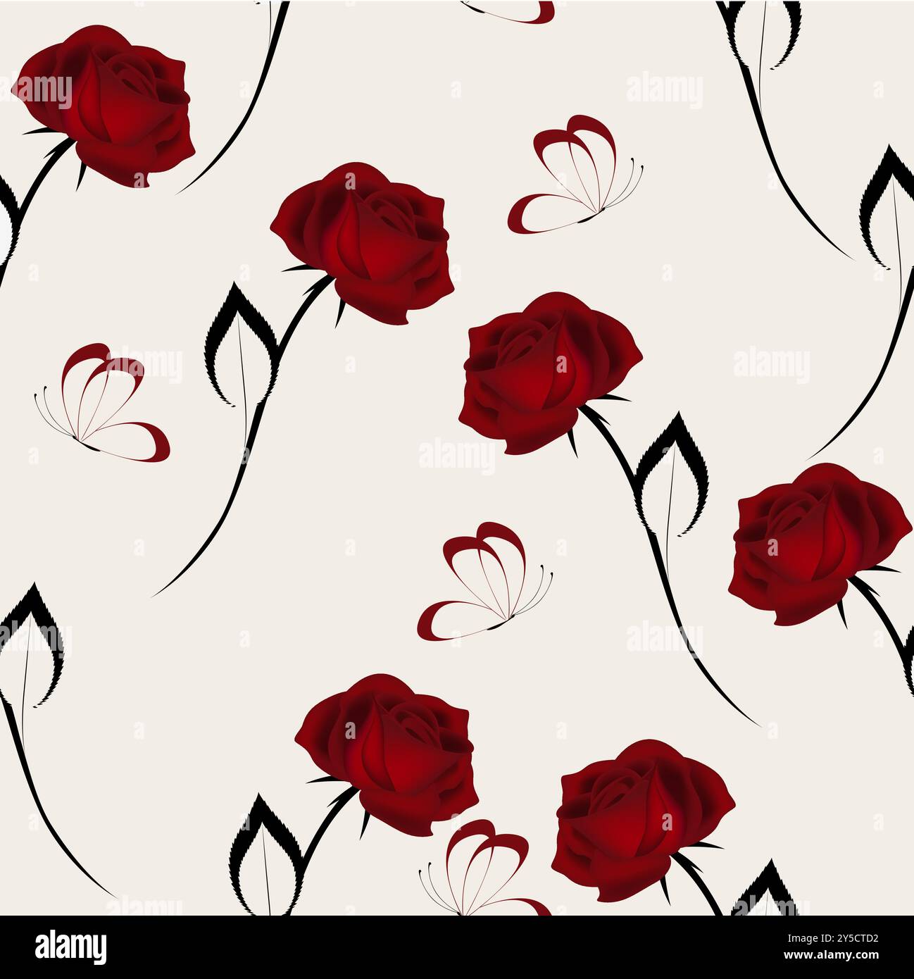Arrangement of red roses Stock Vector Images - Alamy
