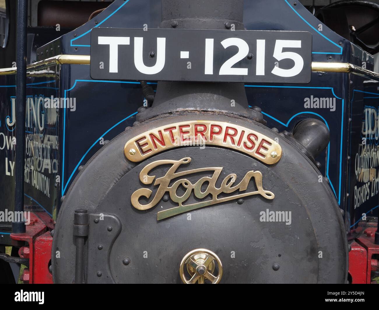 Detail of a Foden Steam lorry at Berwick St John Country Fayre 2024 Stock Photo