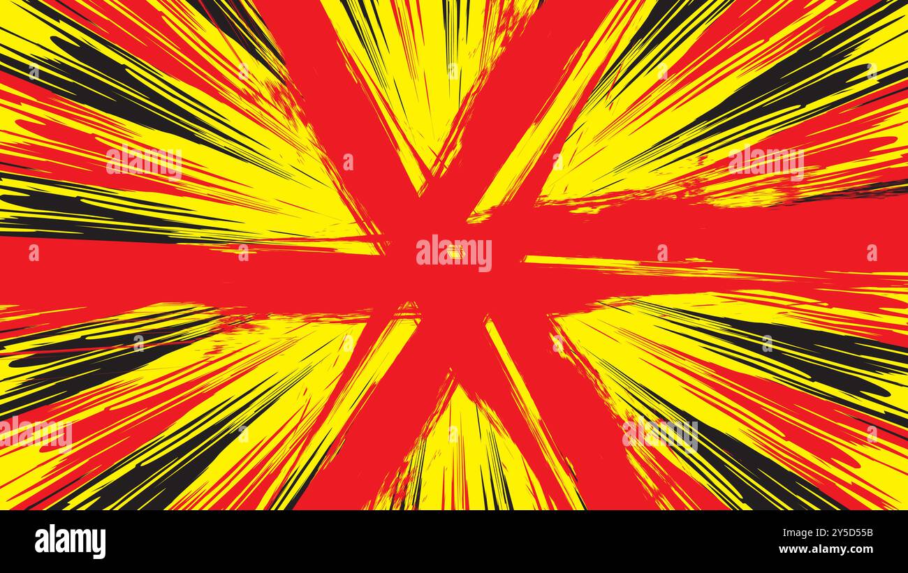 Dynamic red yellow radial sunburst Stock Vector Images - Alamy