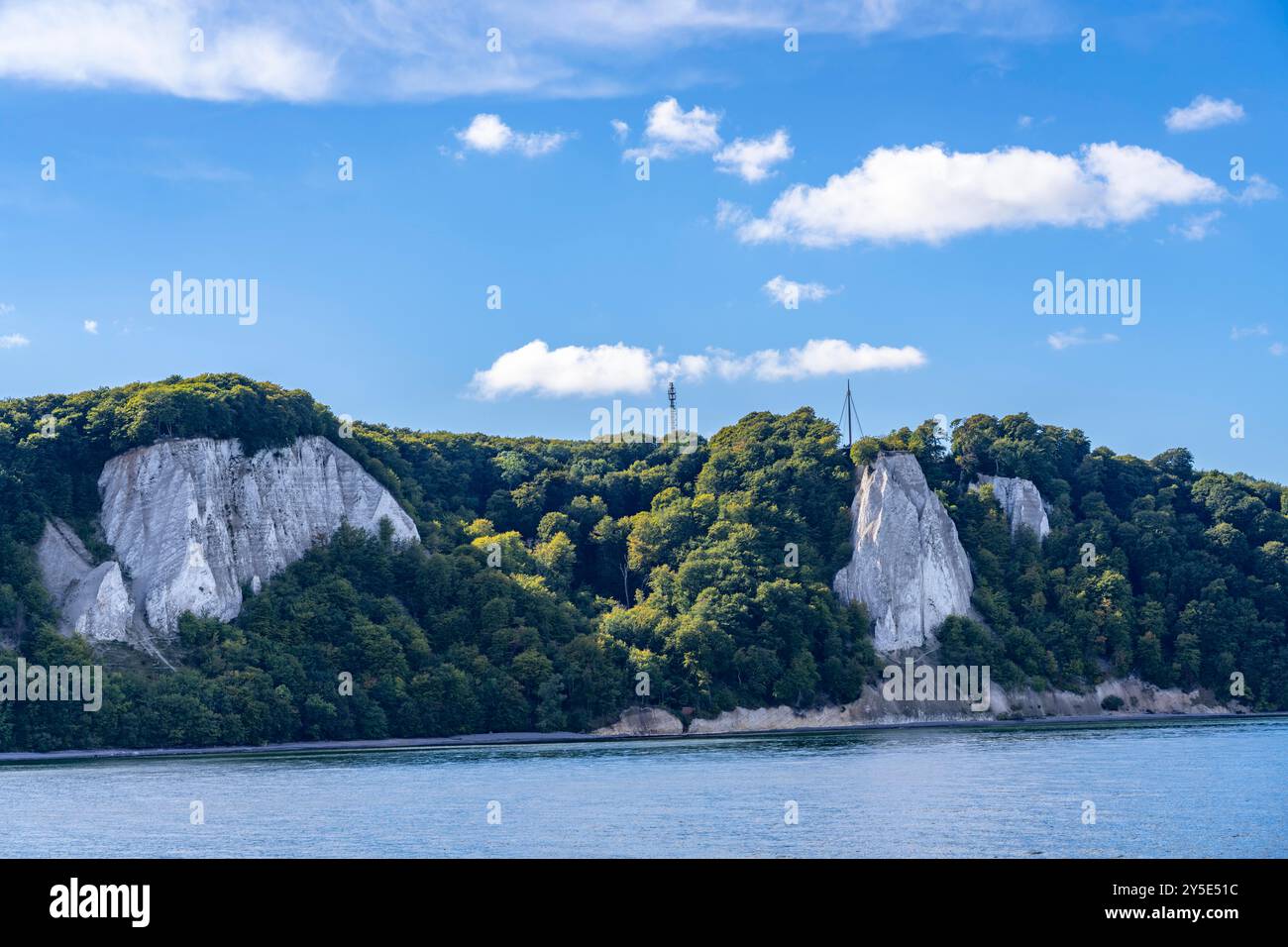 Chalk cliffs of Rügen, viewing platform at the famous rock formation ...