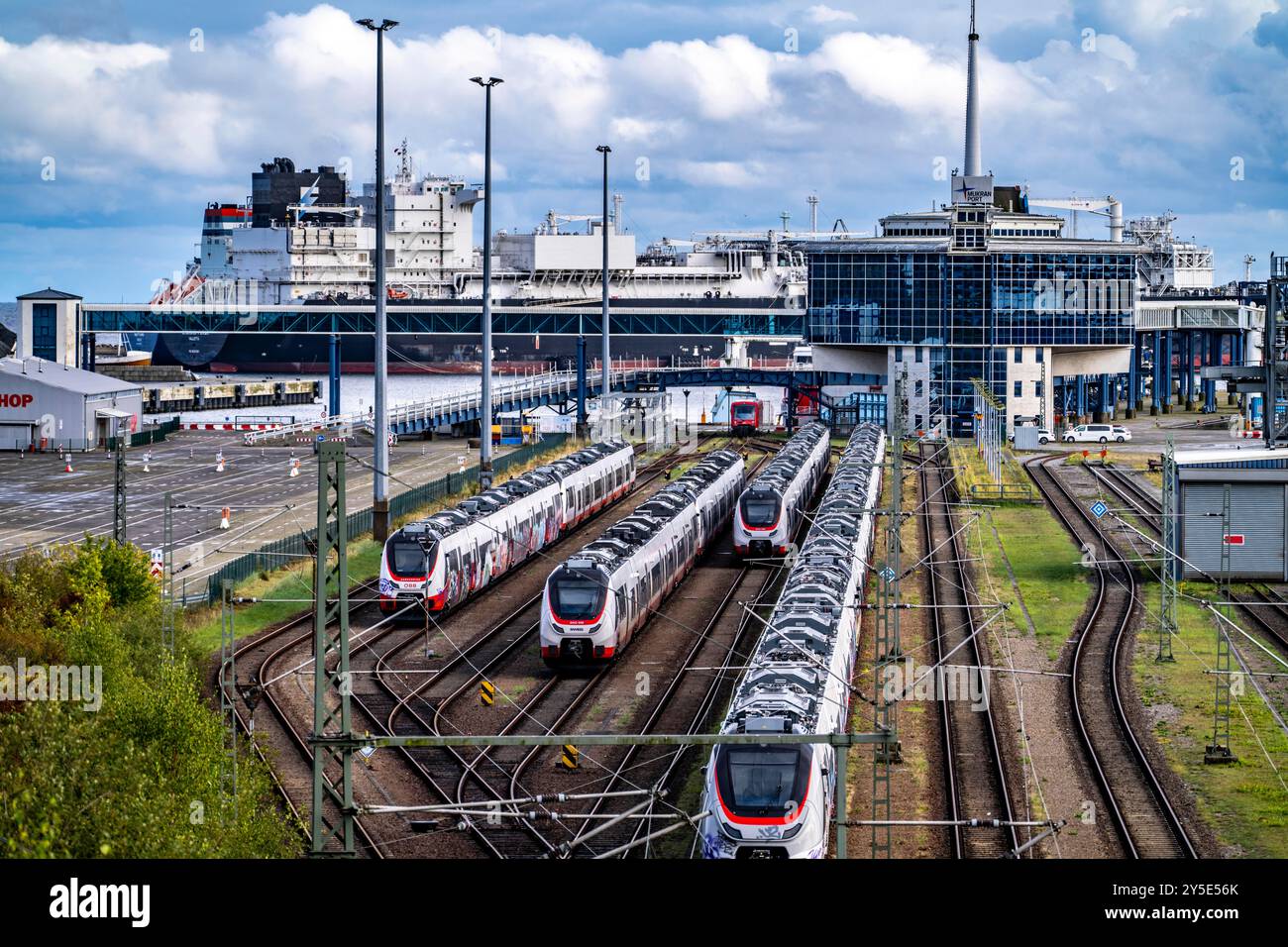 Liquefied natural gas terminal, LNG terminal in the port of Sassnitz ...