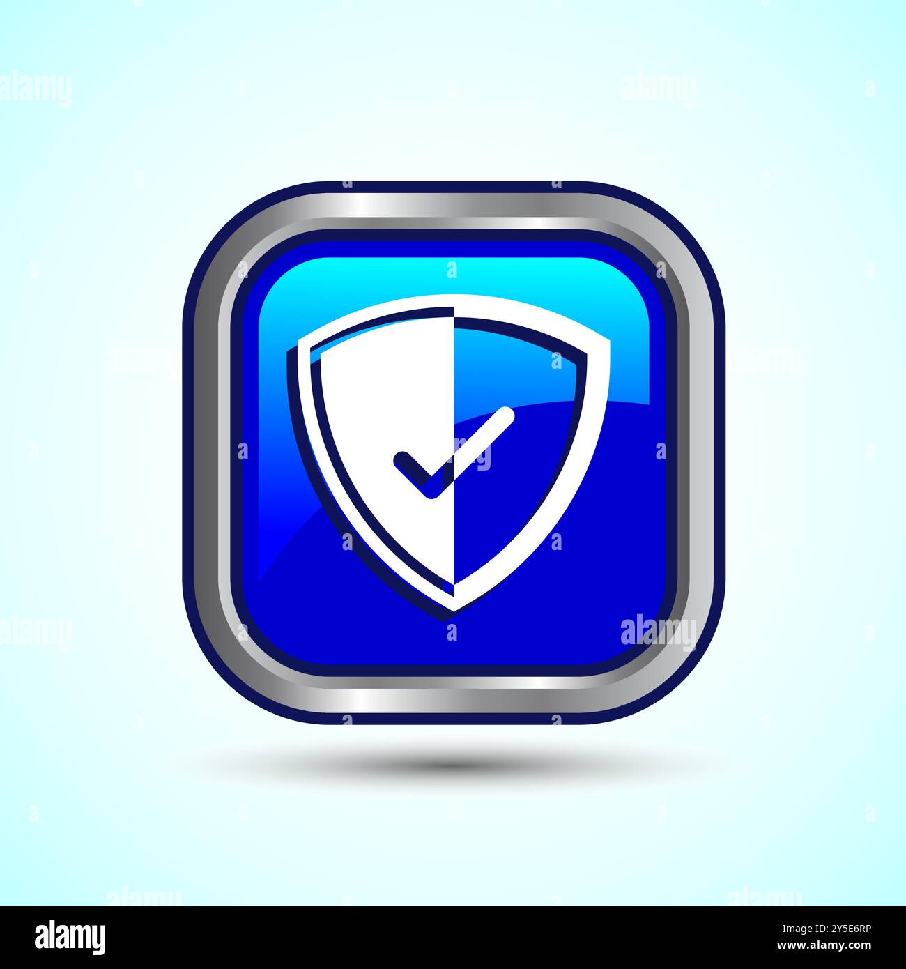 Shield Icon Button Design Illustration. Security, Protection Icon Stock ...
