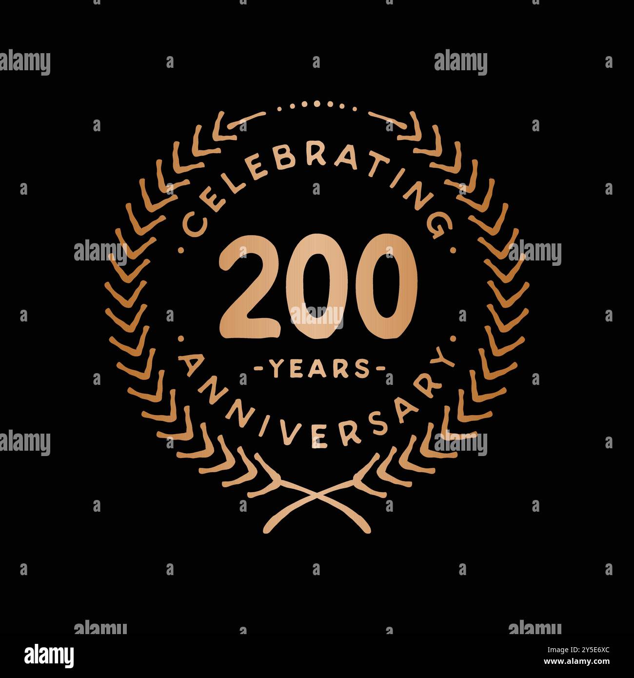 200 years design template. 200th vector and illustration Stock Vector