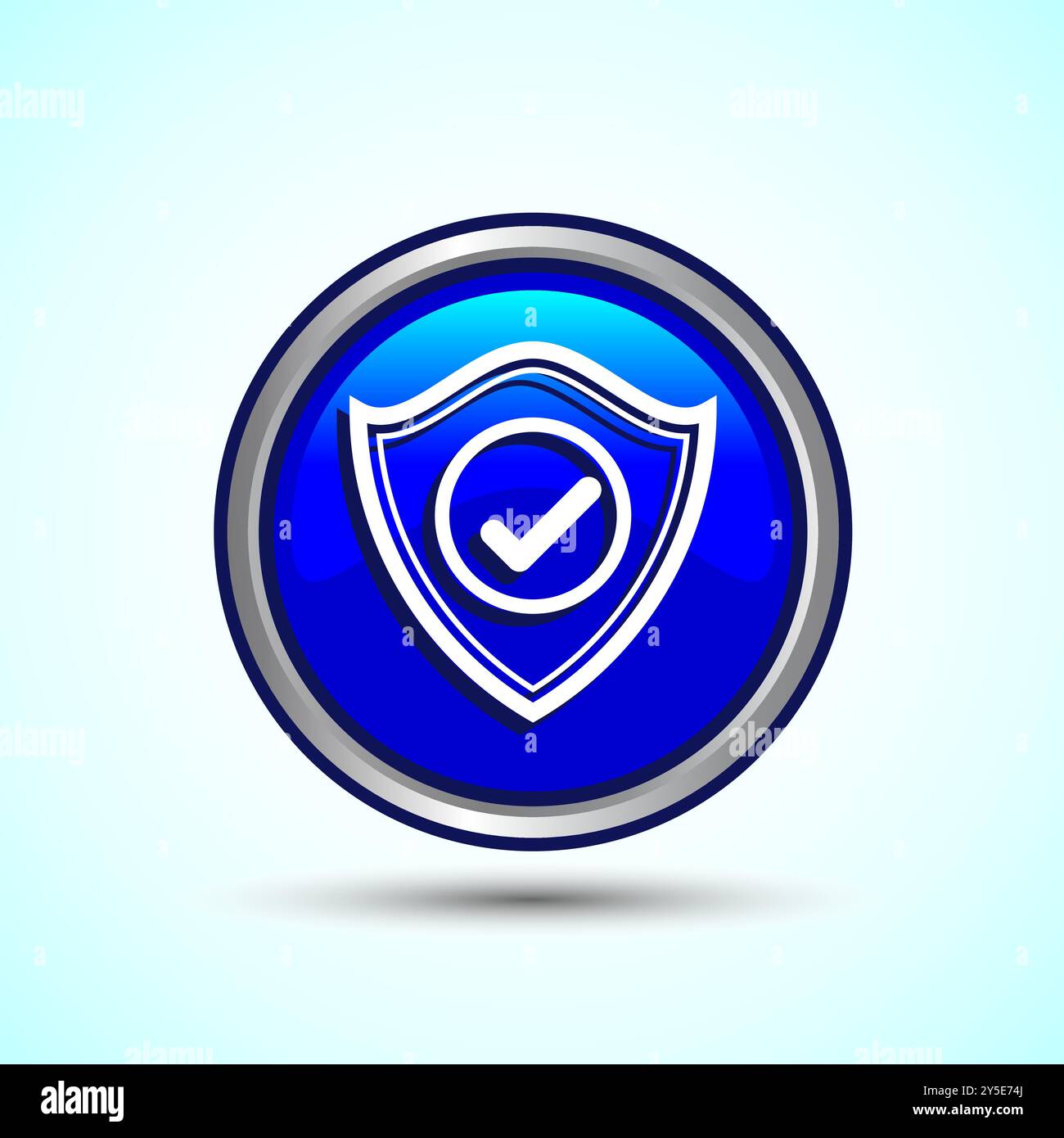 Shield Icon Button Design Illustration. Security, Protection Icon Stock ...