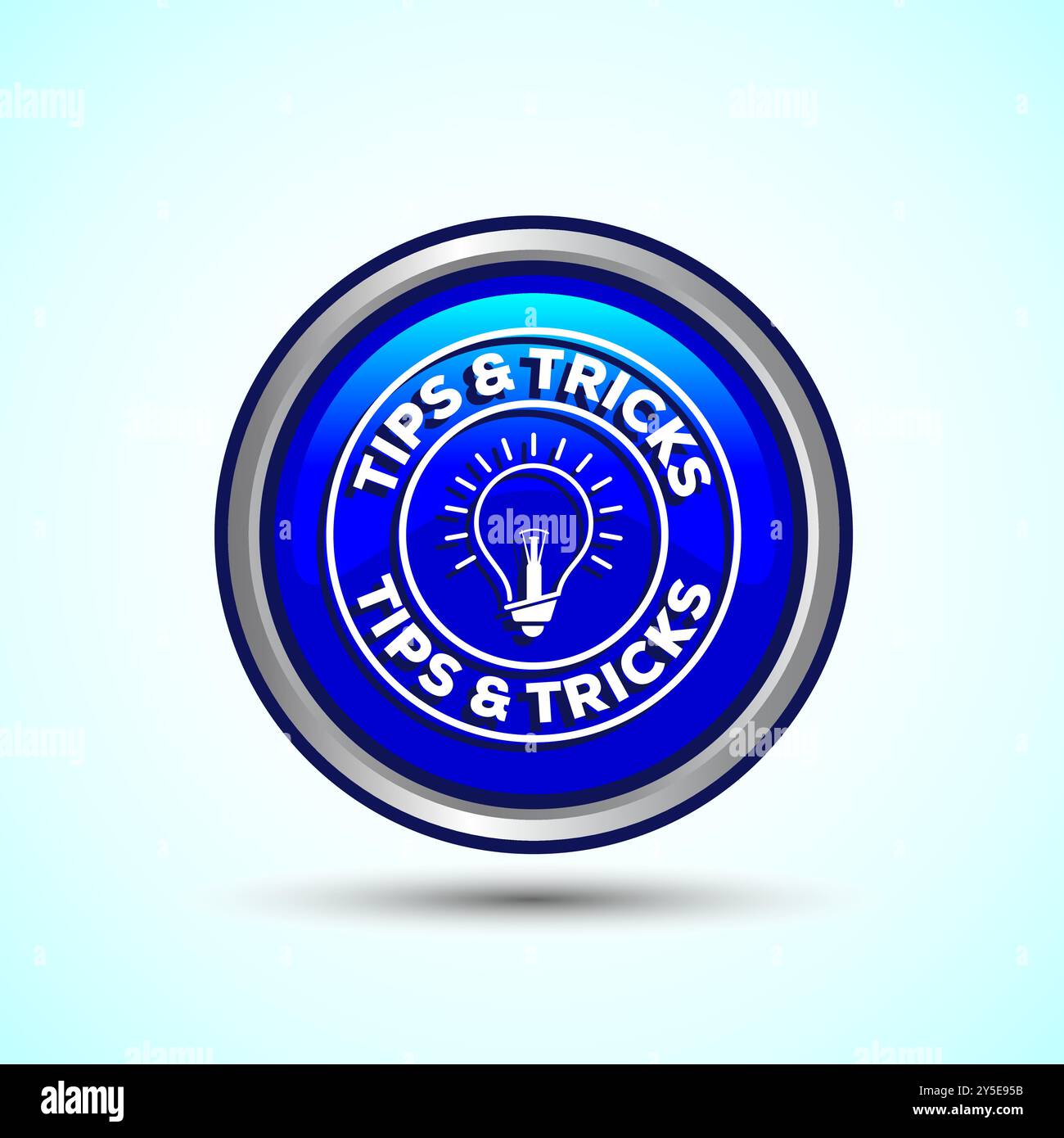 Tips Icon Button Design Illustration Tips And Tricks Stock Vector Image ...