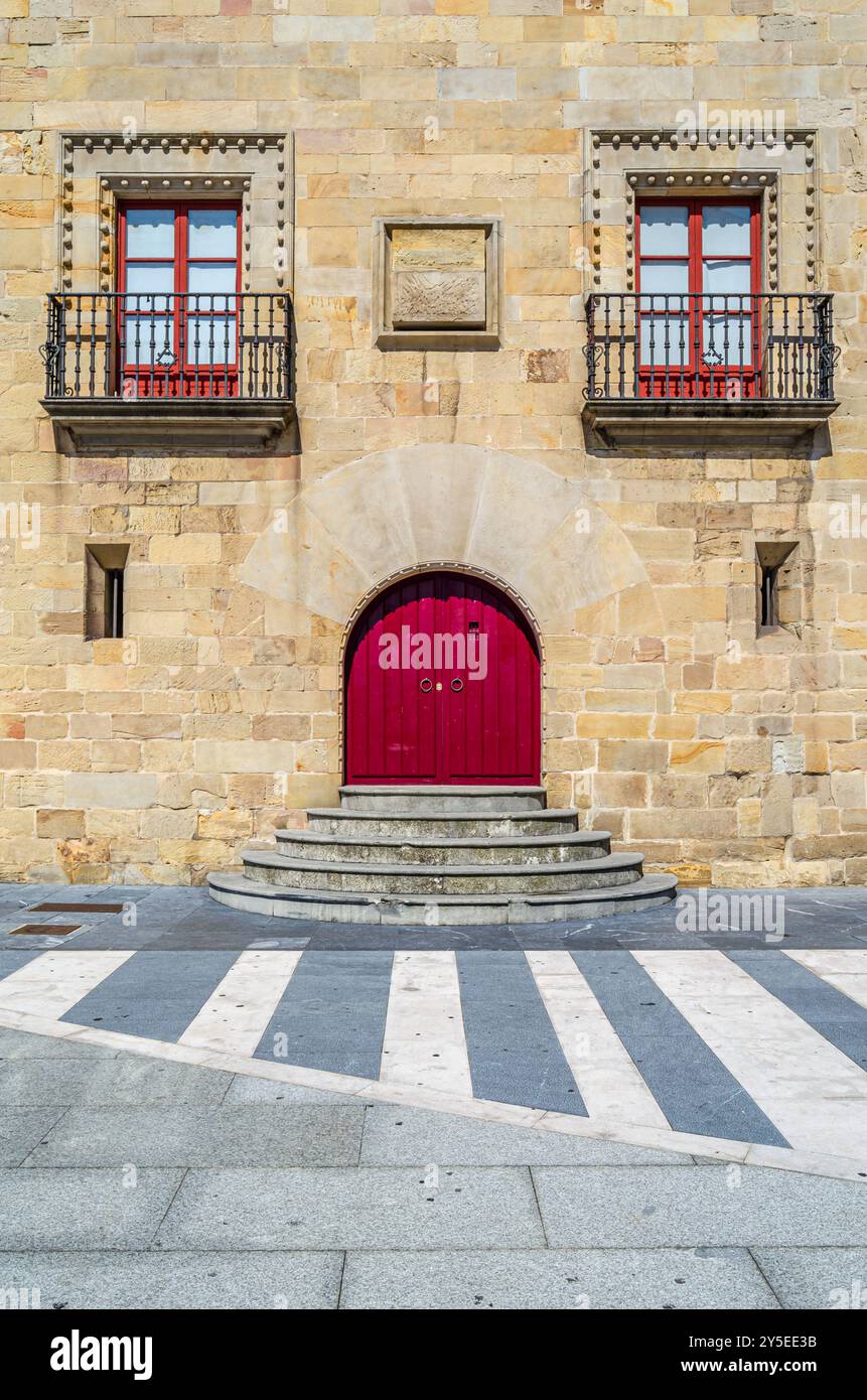 Architectural detail of the Revillagigedo Palace in Gijon, Asturias ...