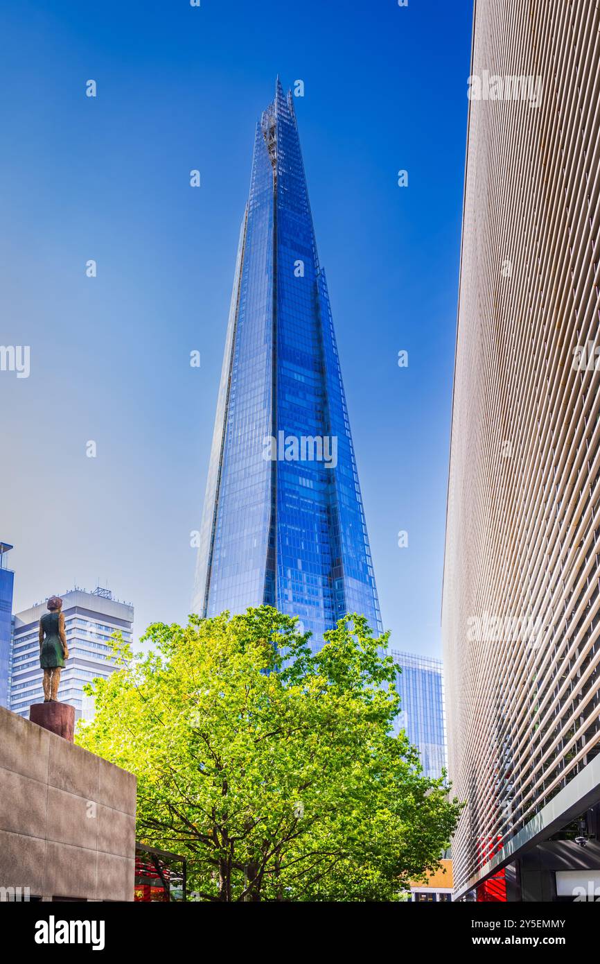 London, United Kingdom. Skyline view of the famous New London and Shard skyscraper supertall building. Stock Photo
