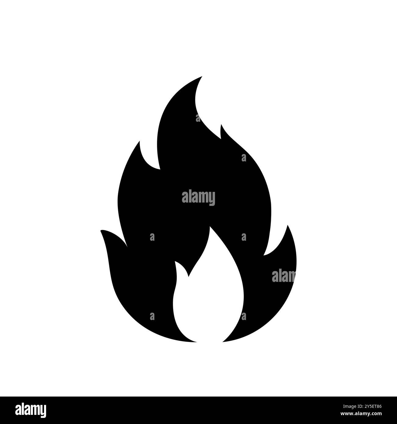 Fire flame abstract style on white isolated vector Stock Vector Image ...