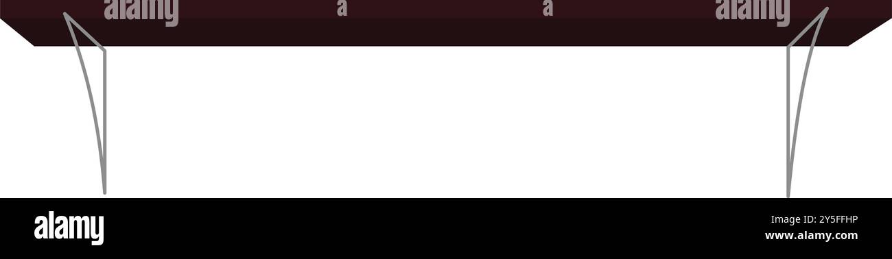 kitchen wall shelf vector illustration. wall hanging rack isolated on ...