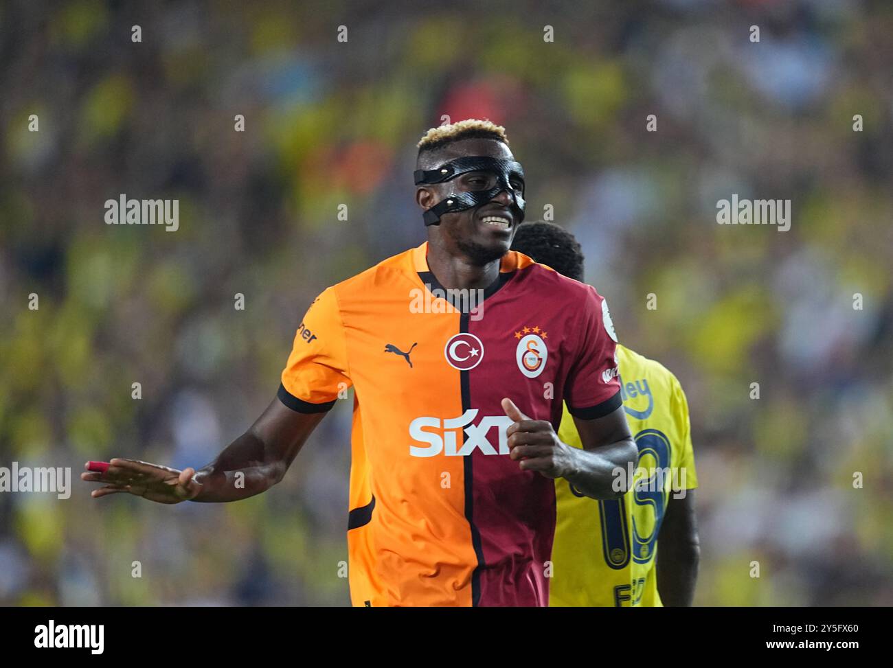 September 21 2024 Victor Osimhen Of Galatasaray Gestures During A september-21-2024-victor-osimhen-of-galatasaray-gestures-during-a