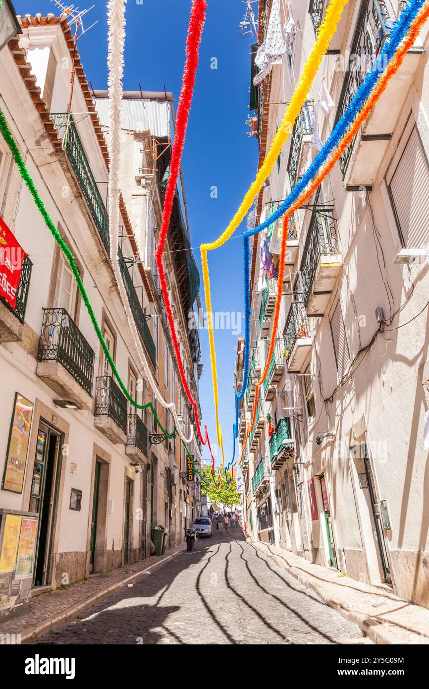 Street in the Barrio Alto, Lisboa, Portugal Stock Photo - Alamy