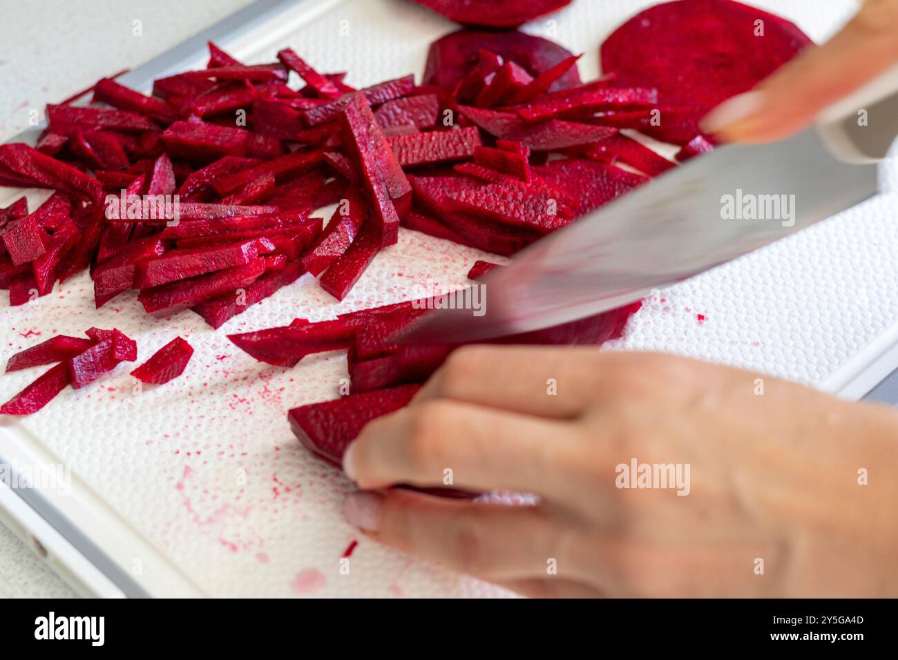 Shot of a freshly peeled and cut beetroot Stock Photo - Alamy