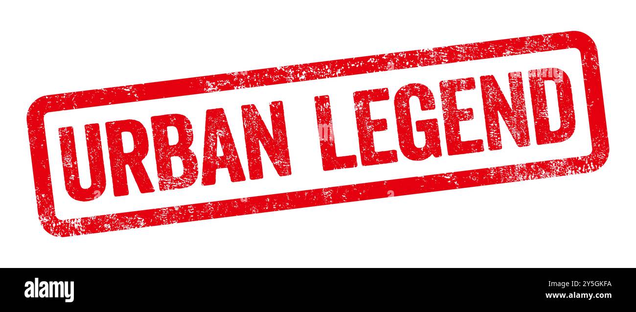 Red stamp on a white background - Urban Legend Stock Photo