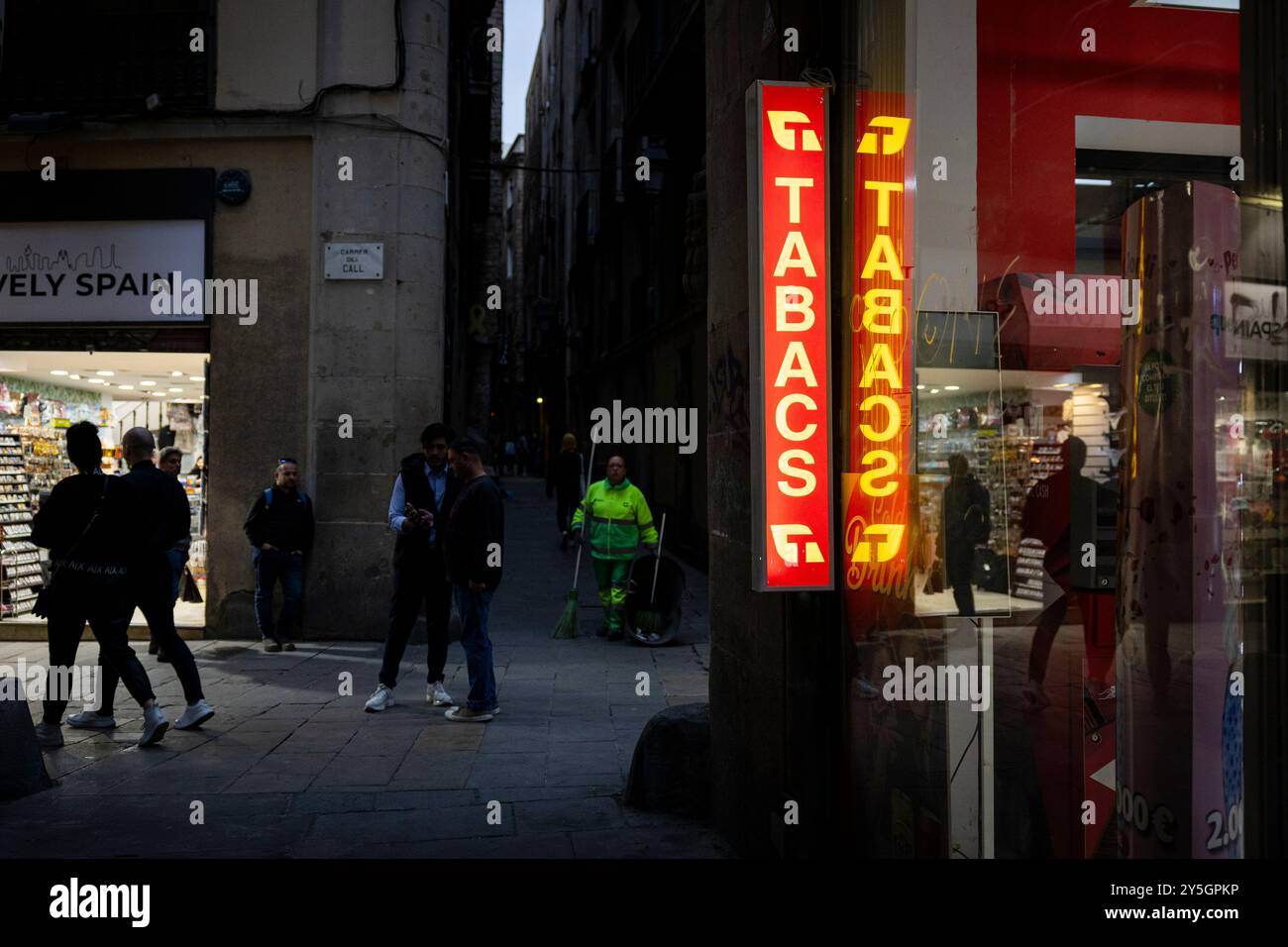 Barcelona, Spain - 24 March 2024 : Tabacs store Stock Photo